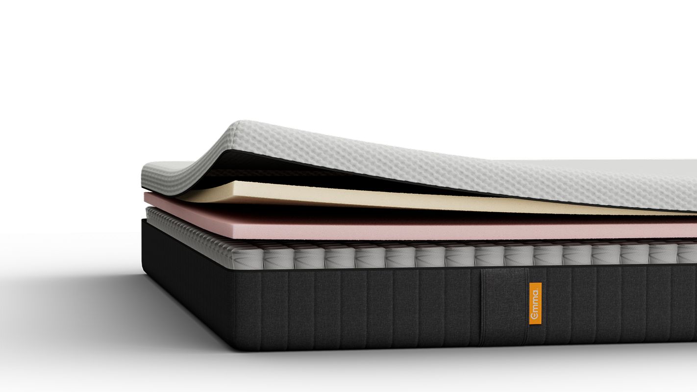 Emma Original Lite Mattress with four exposed layers.