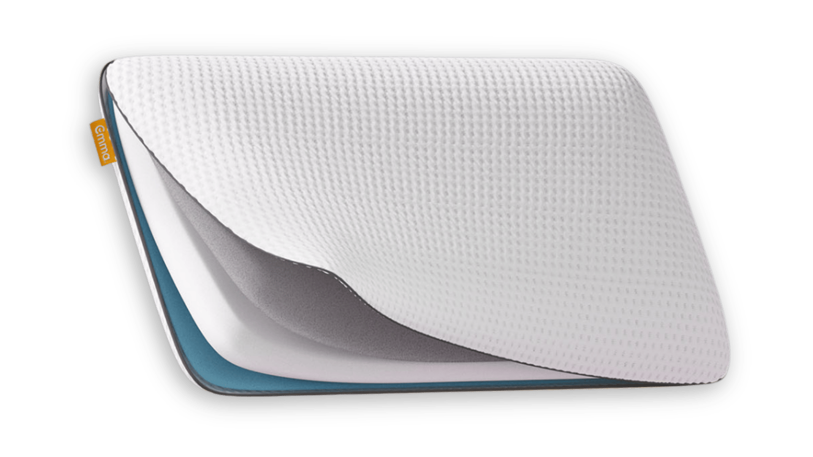 Emma Premium Stützkissen mit sichtbaren Schichten.