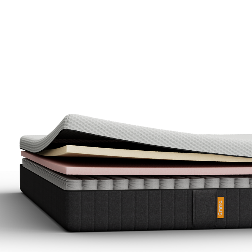 Emma Original Lite Mattress with four exposed layers.