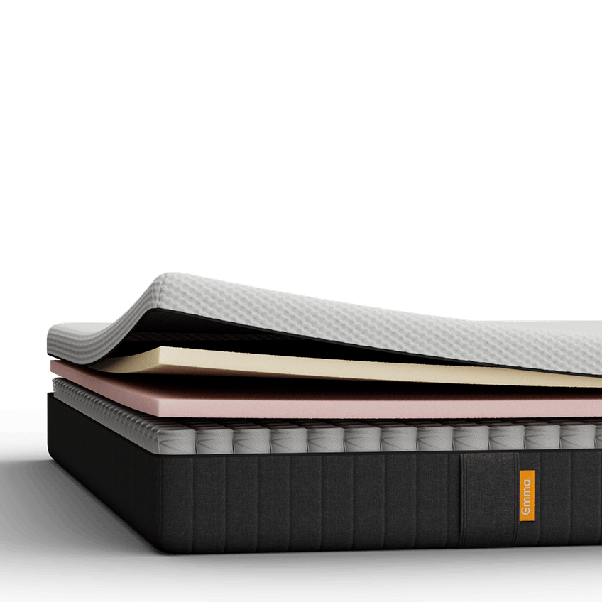 Emma Original Lite Mattress with four exposed layers.