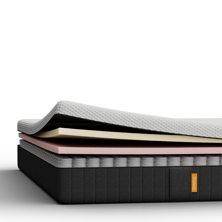 Emma Original Lite Mattress with four exposed layers.