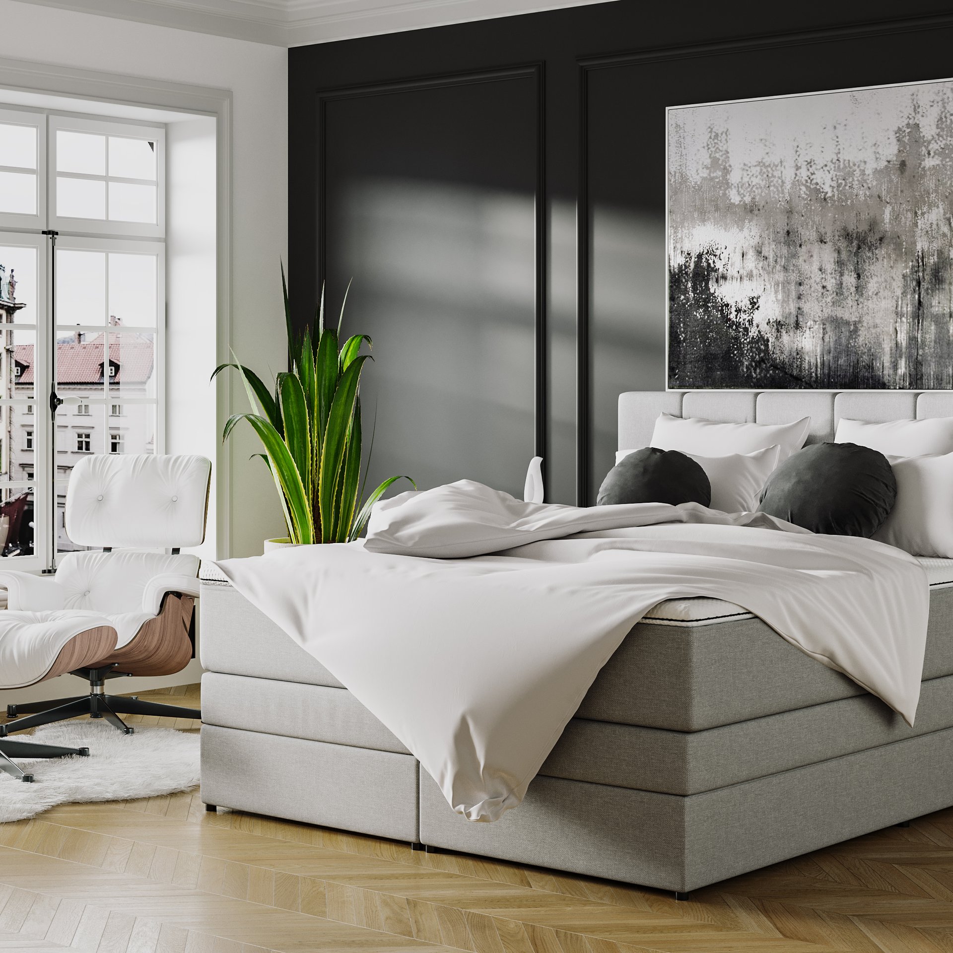 Le Lit Boxspring Royal avec Rangement