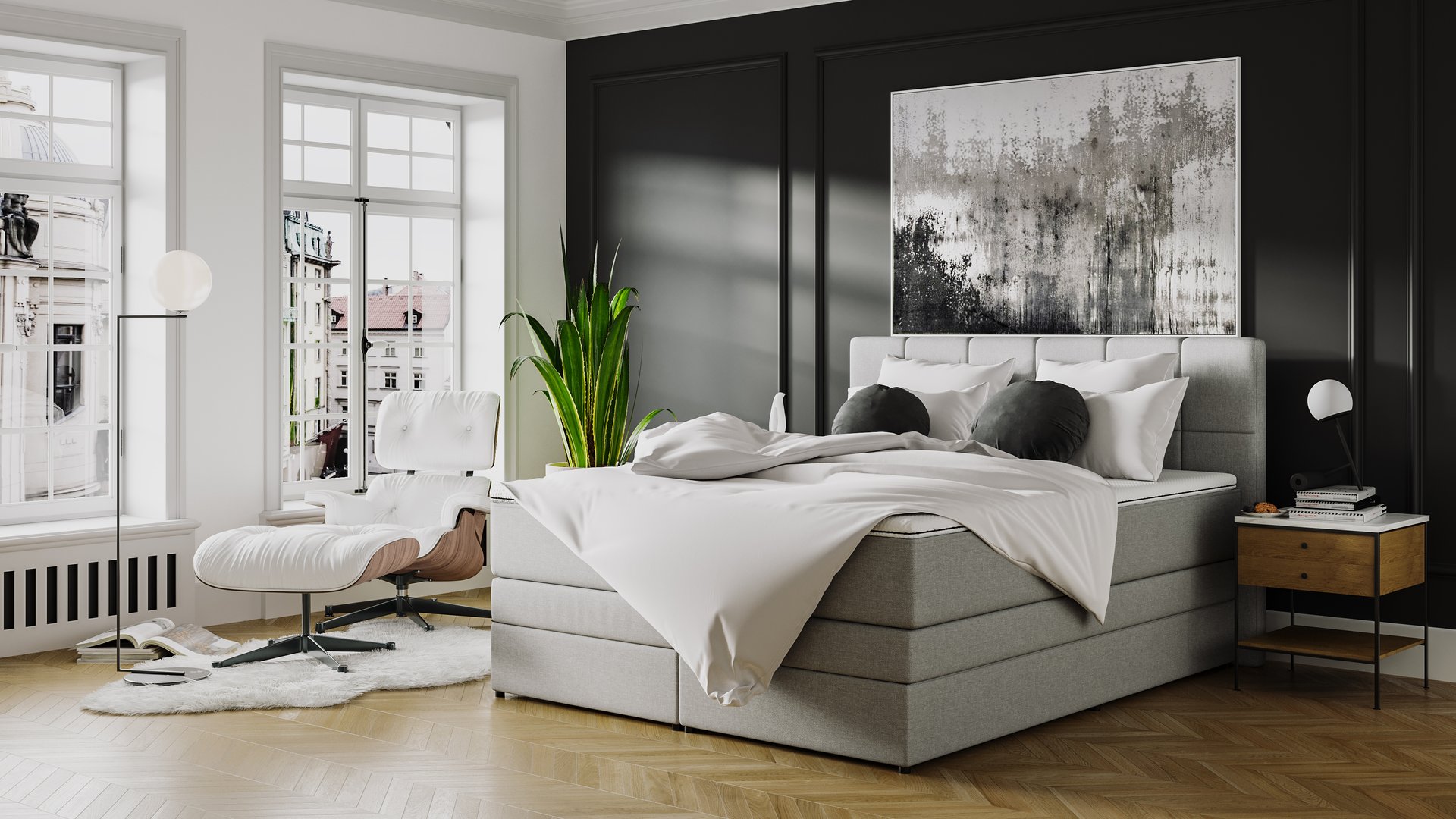 Le Lit Boxspring Royal avec Rangement