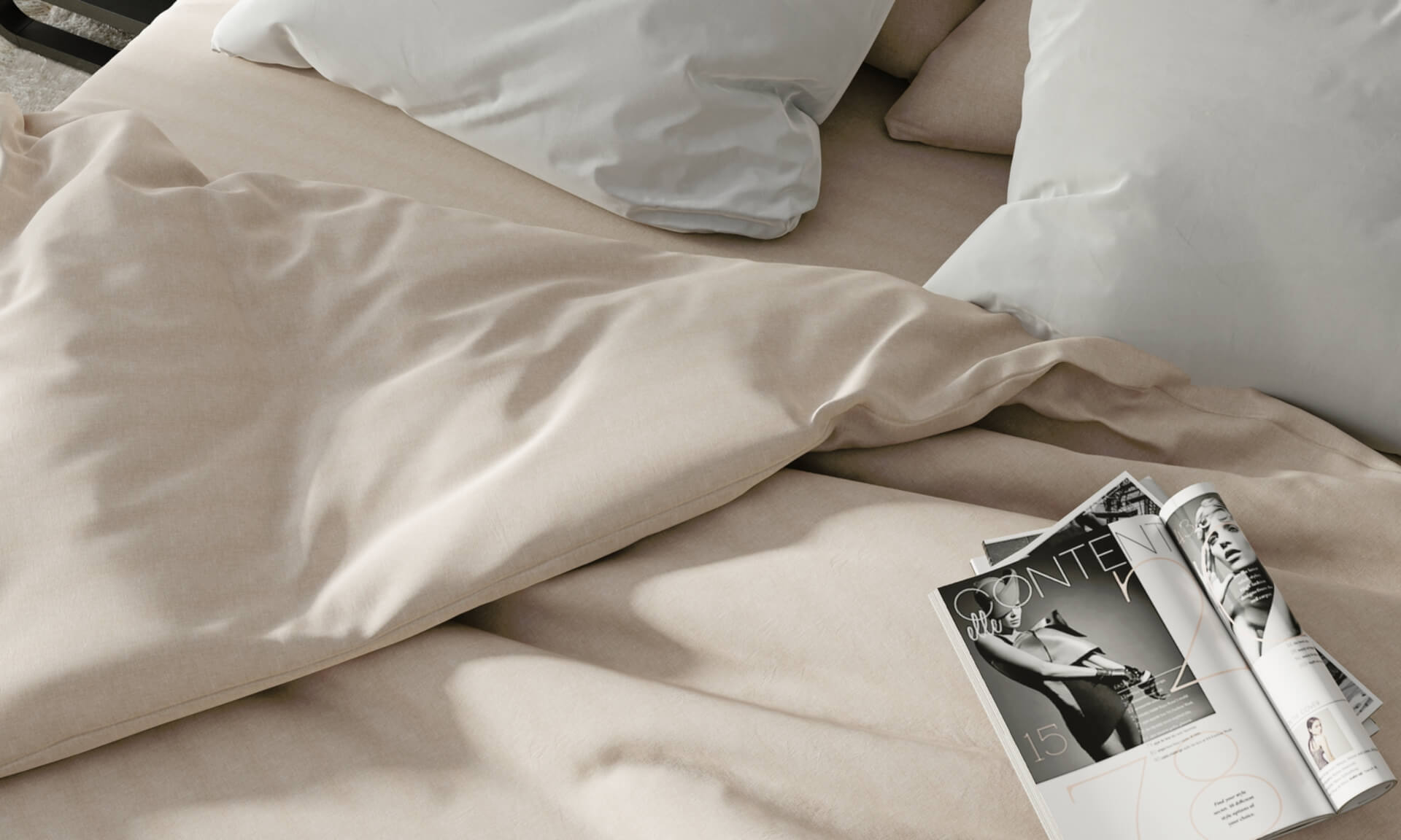 copripiumino in percalle beige