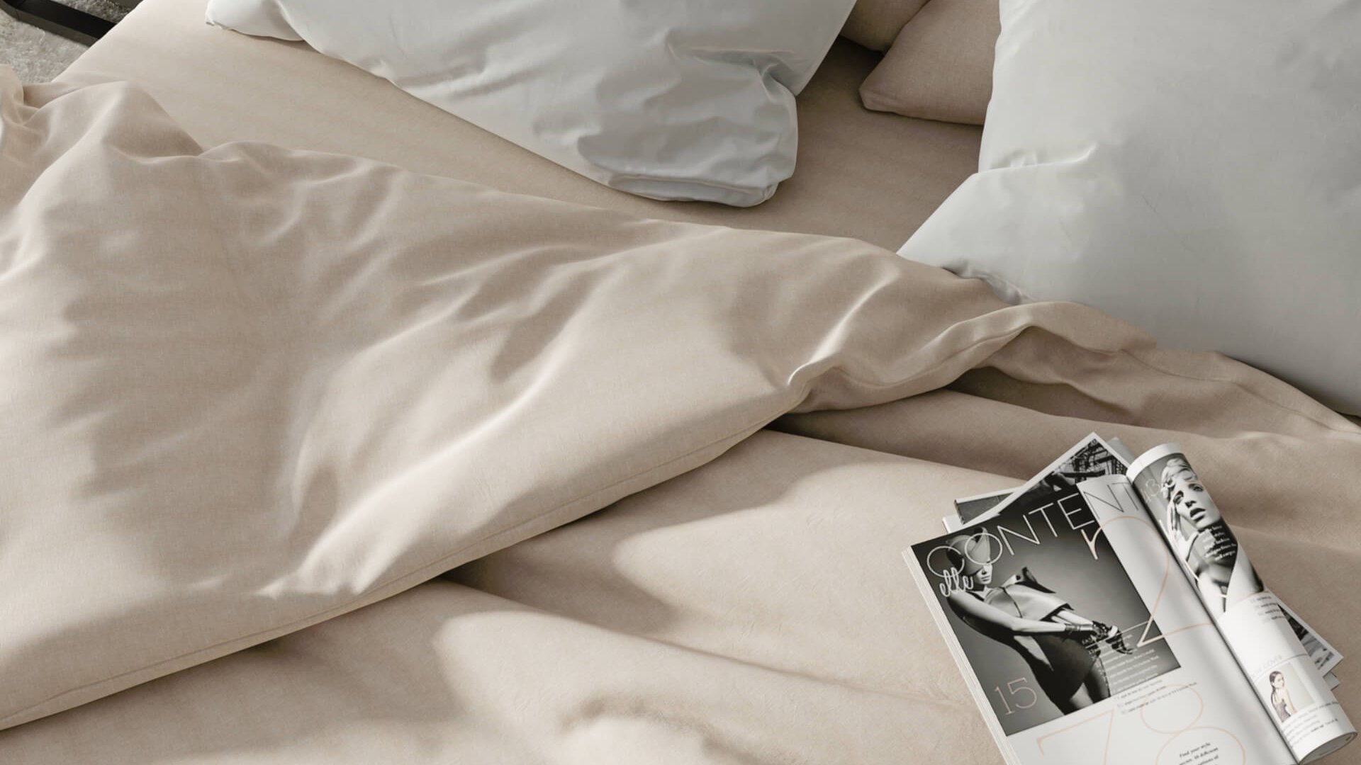 copripiumino in percalle beige