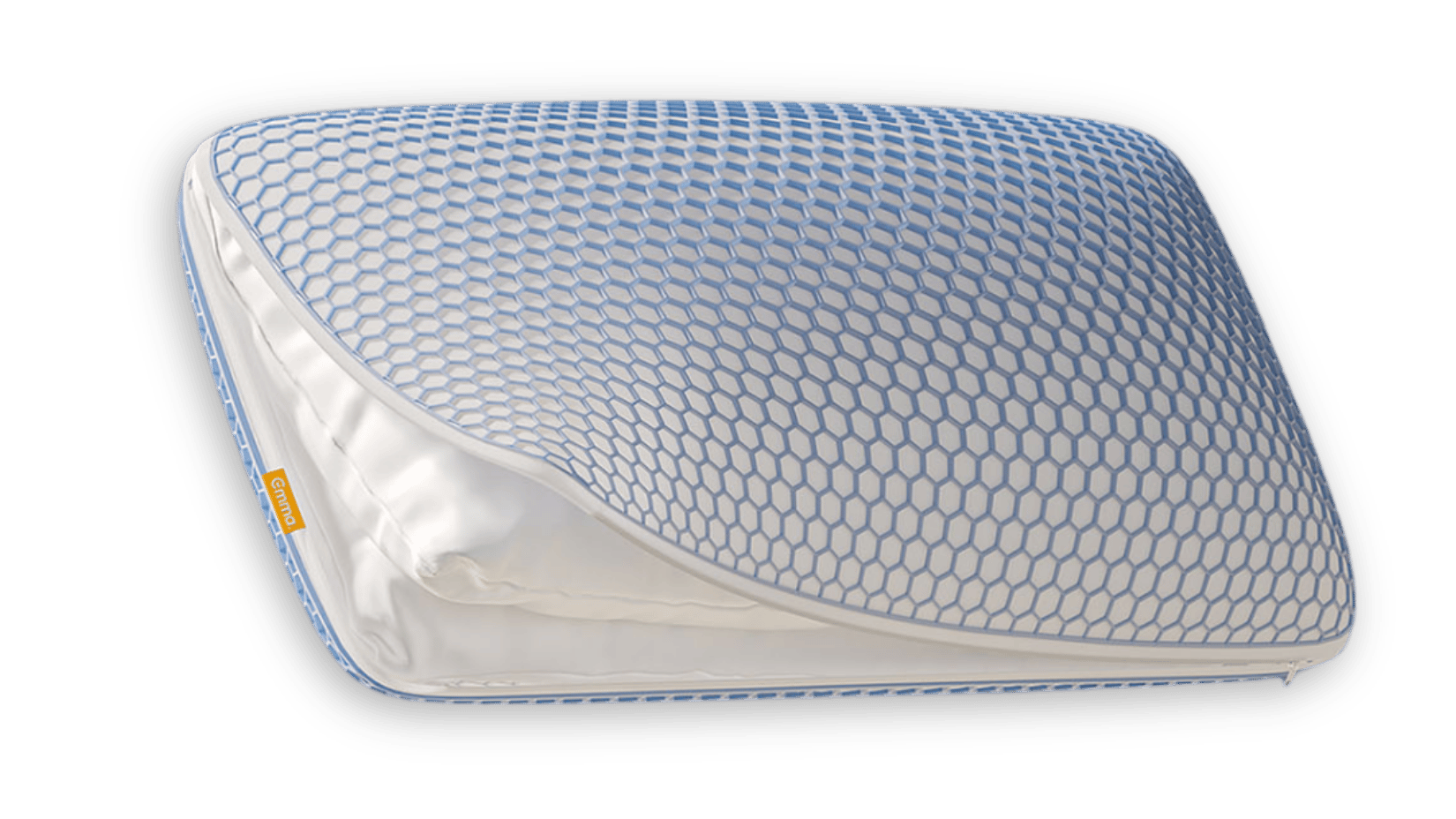 Emma Elite Flauschkissen mit sichtbaren Schichten.