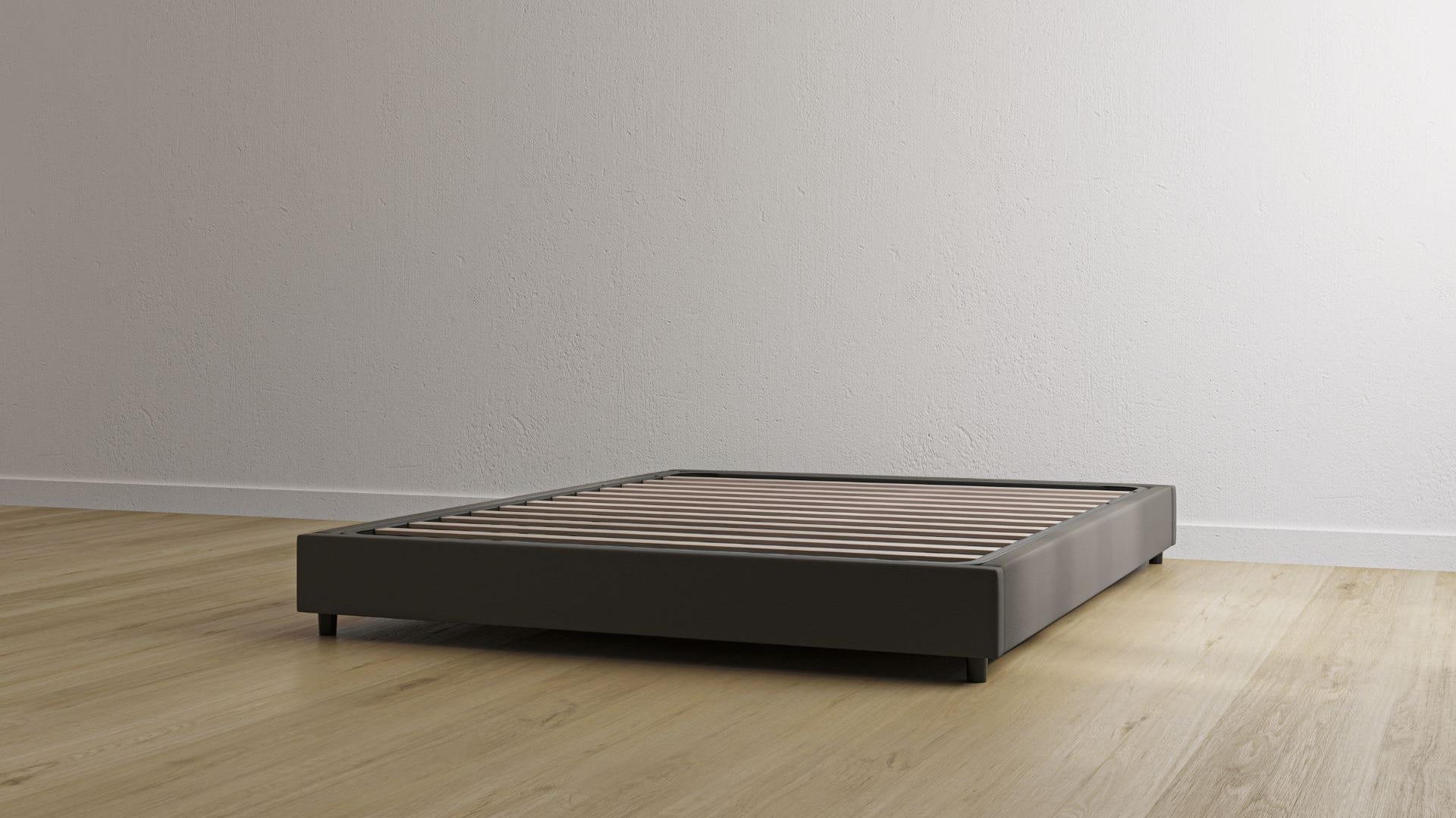 Letto contenitore grigio senza testiera