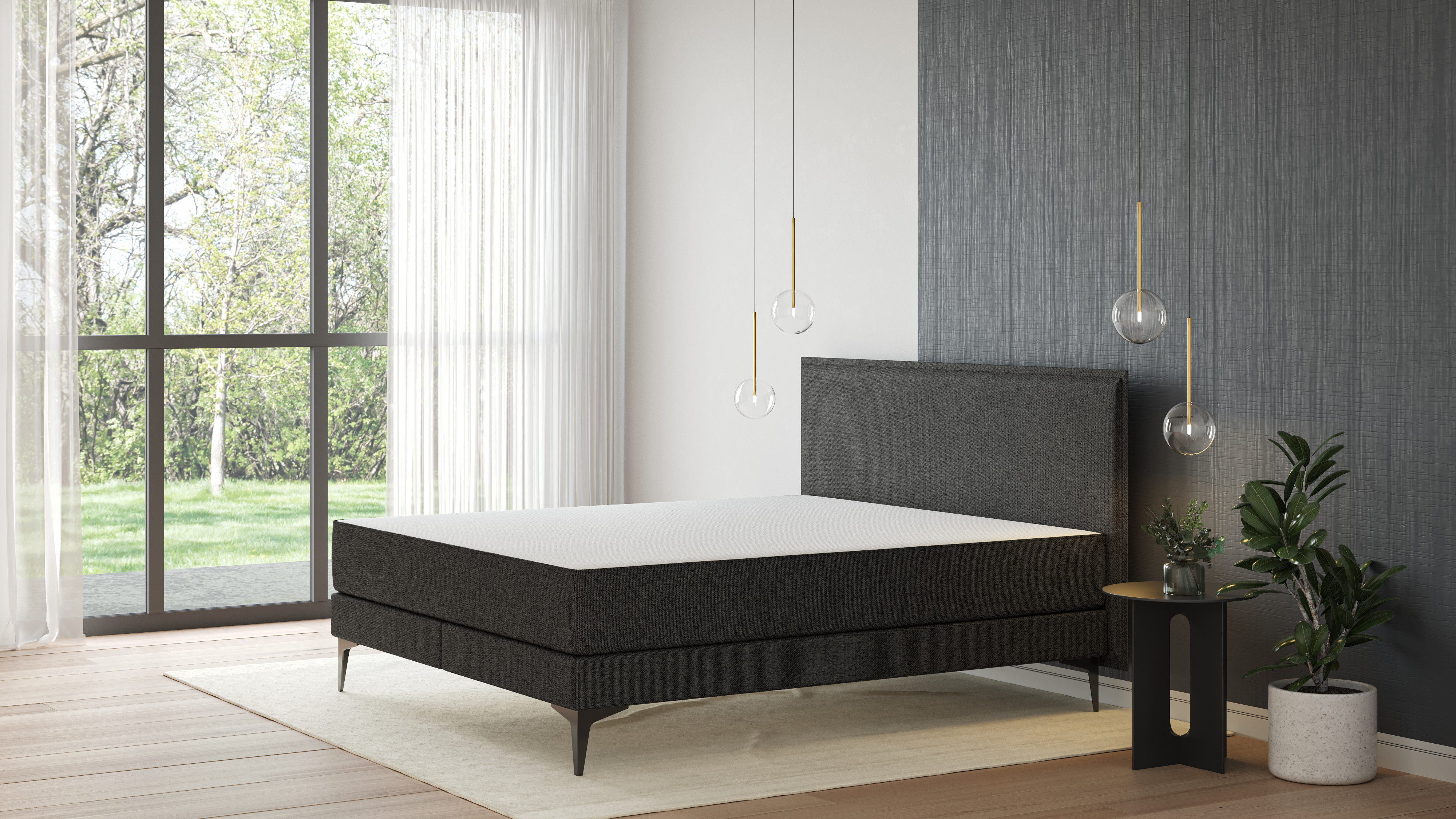 Emma Elite Boxspringbett in modernem Schlafzimmer