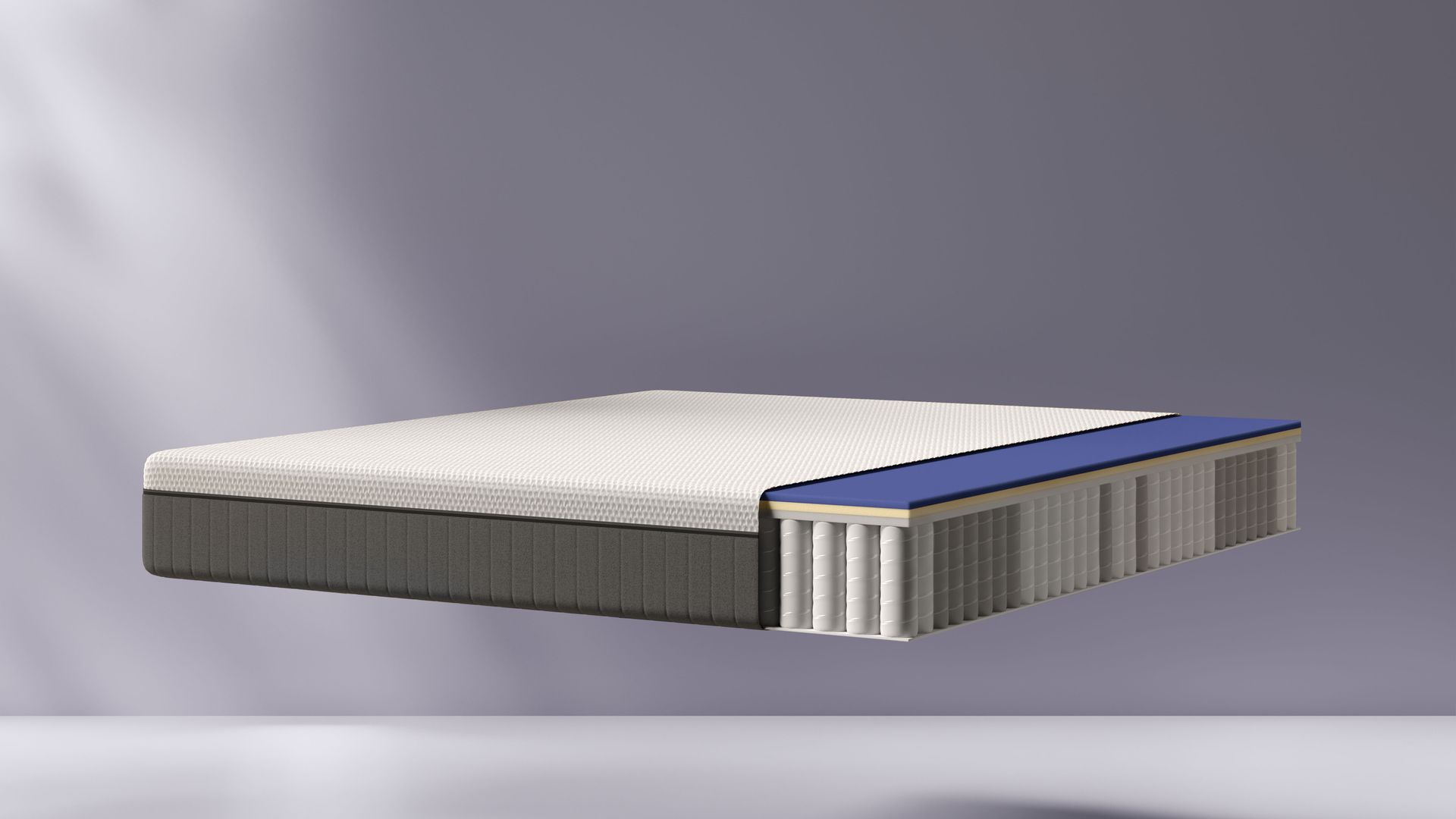 Colchón Emma Hybrid Premium por dentro render