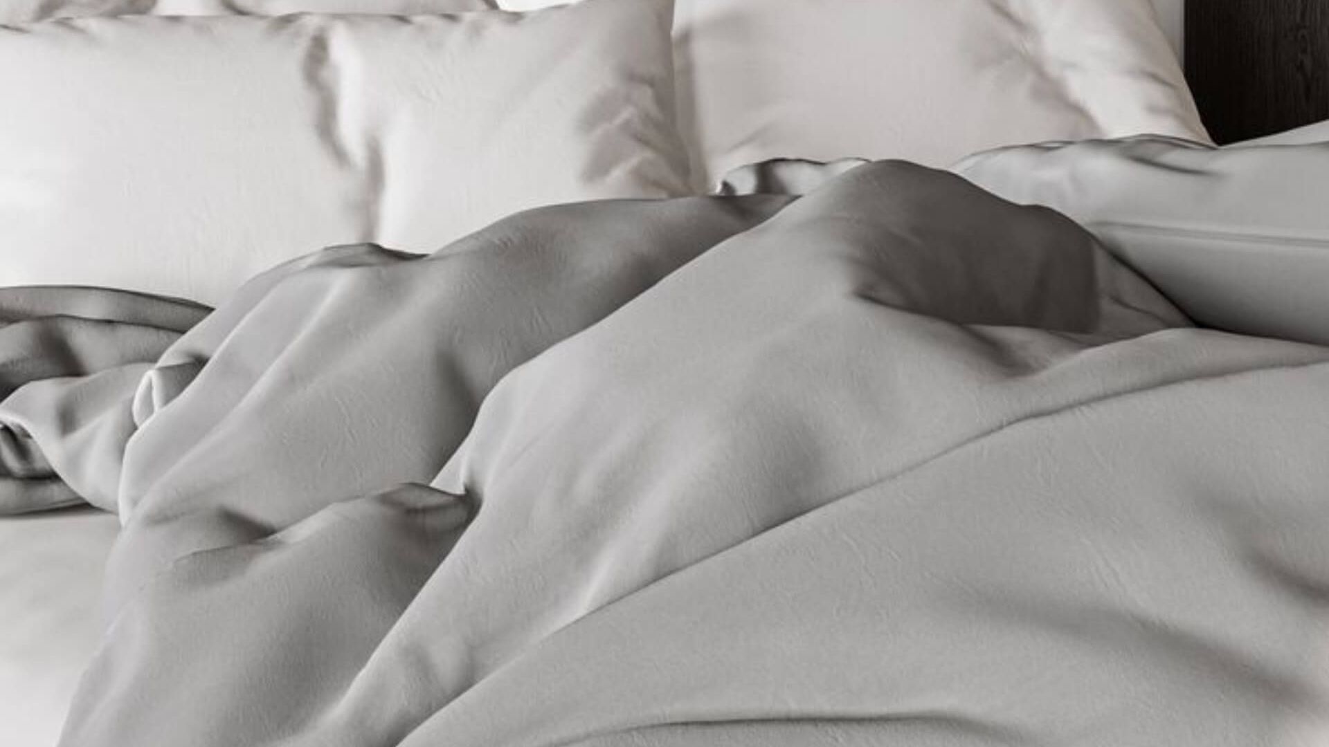 copripiumino in percalle grigio