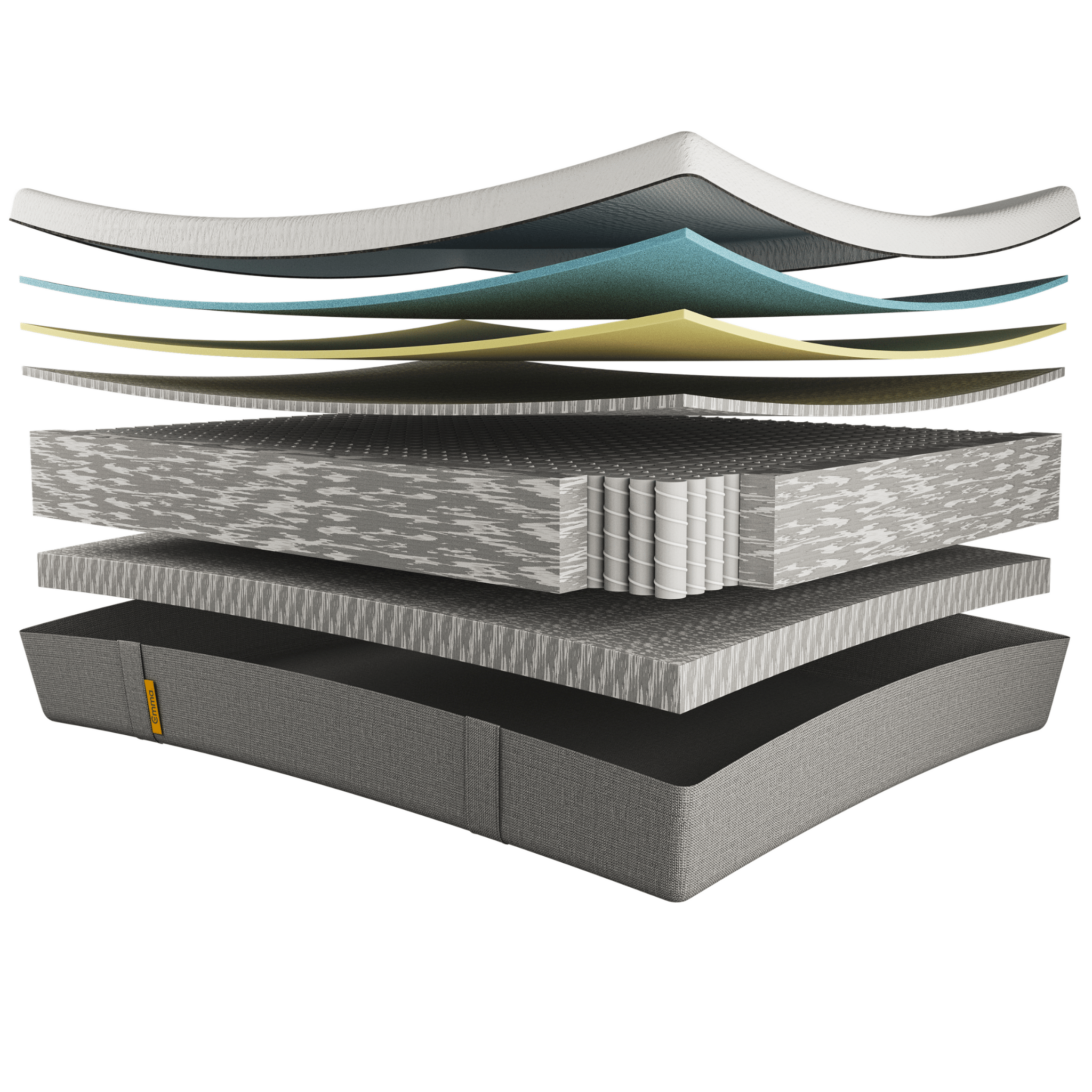 El colchón Hybrid Diamond combina lo mejor de la tecnología híbrida con la epsuma fria HRX y Airgocell, manteniendo tu columna alineada toda la noche. Perfecto para quienes buscan un descanso de alivio.