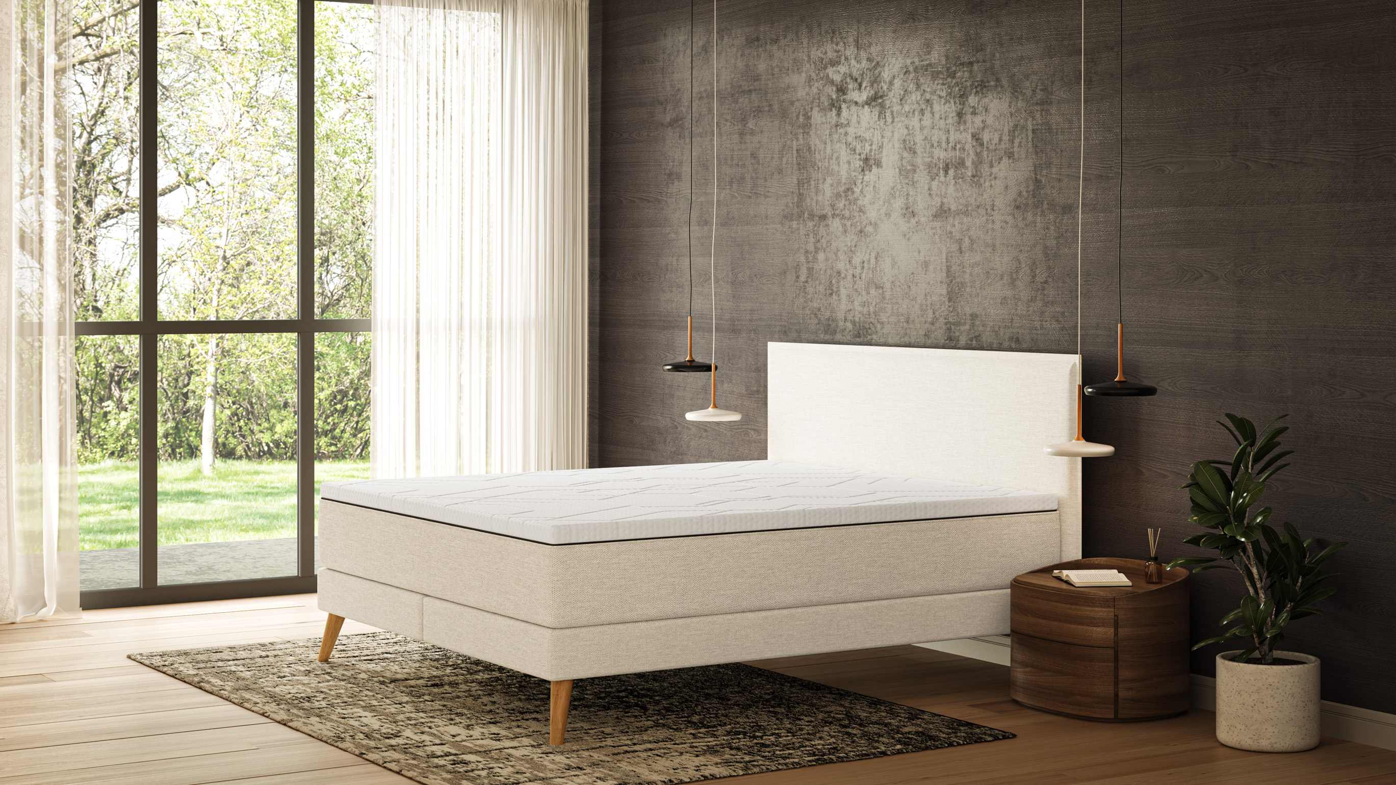 BSBV2 Plain HB Beige Wood topper