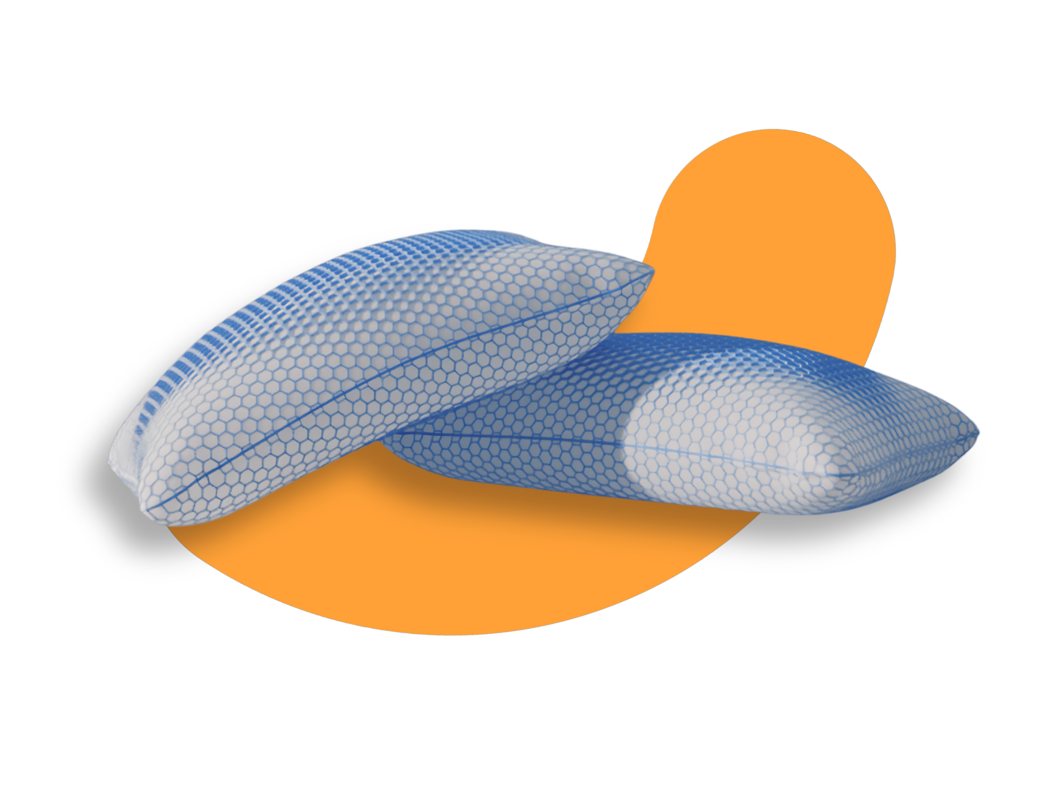 2er-Pack: Emma Elite Flauschkissen mit sichtbaren Schichten.