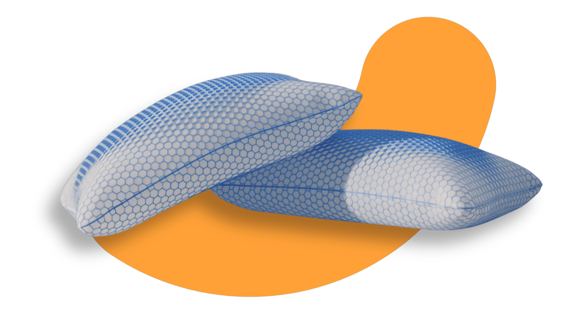 2er-Pack: Emma Elite Flauschkissen mit sichtbaren Schichten.