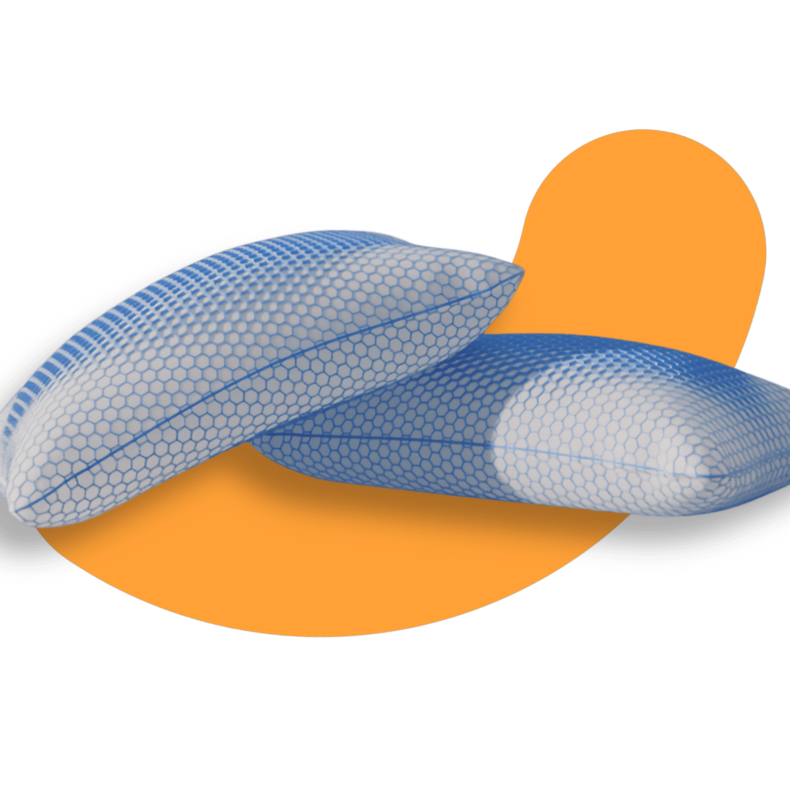 2er-Pack: Emma Elite Flauschkissen mit sichtbaren Schichten.