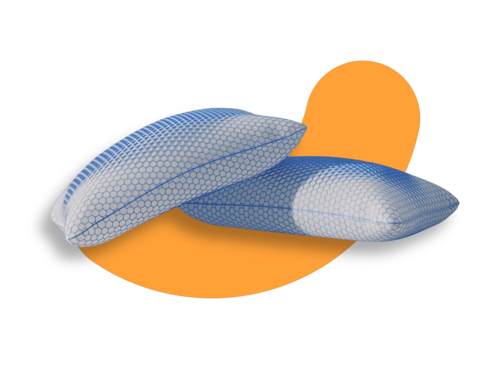 2er-Pack: Emma Elite Flauschkissen mit sichtbaren Schichten.