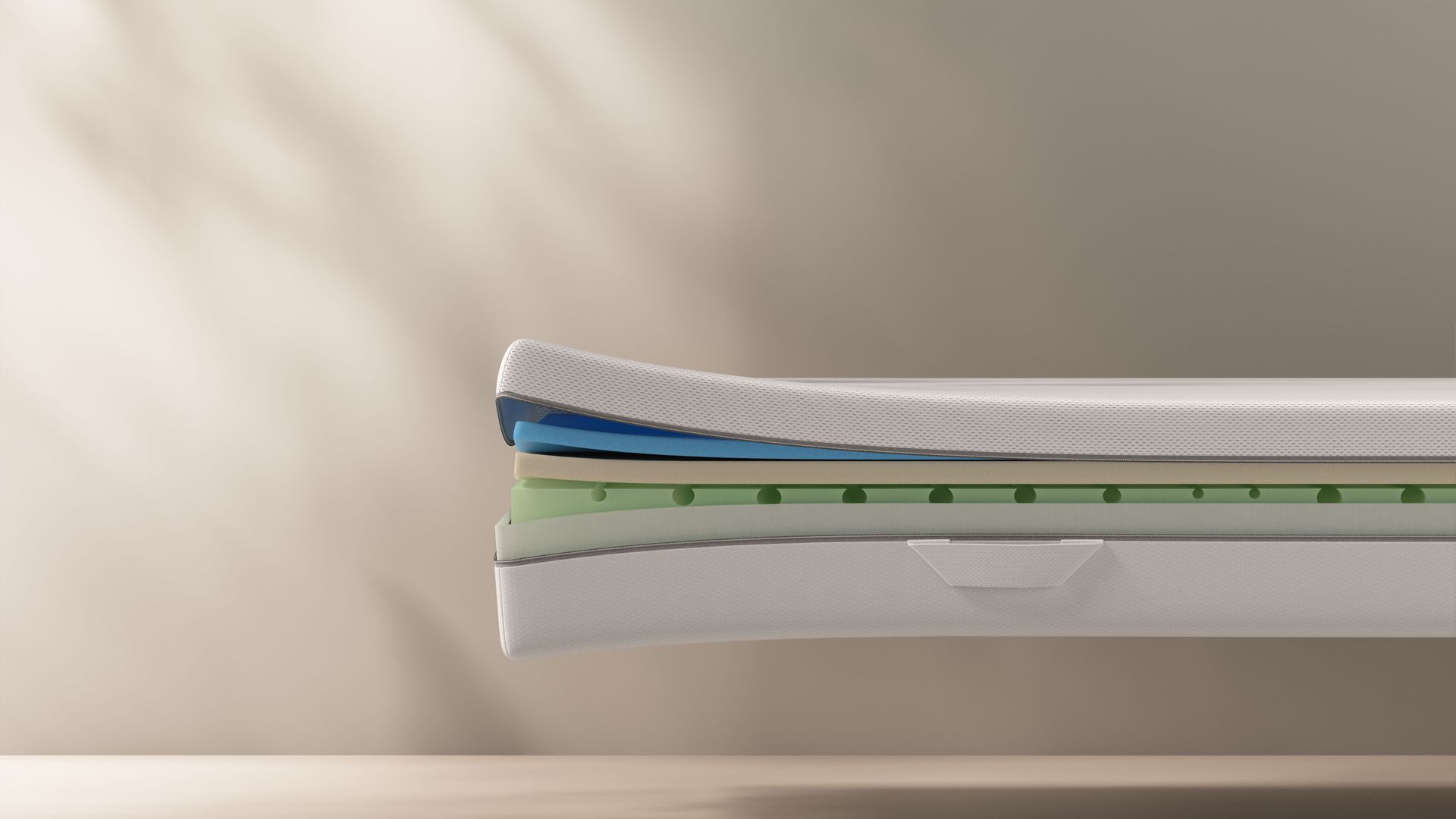 Con una cubierta transpirable, el colchón ofrece ventilación constante, manteniéndolo fresco y en perfectas condiciones para años de uso.