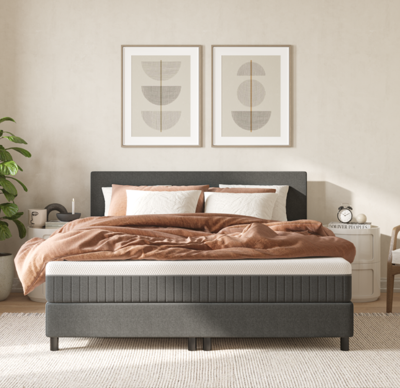 Emma Ensemble Confort Hôtelier 140x200 - Gris foncé - Lit et Matelas à ressorts Premium - Livraison et retour gratuits - Facile à monter