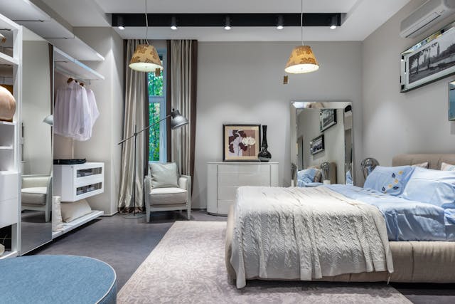 tapis sous un lit
