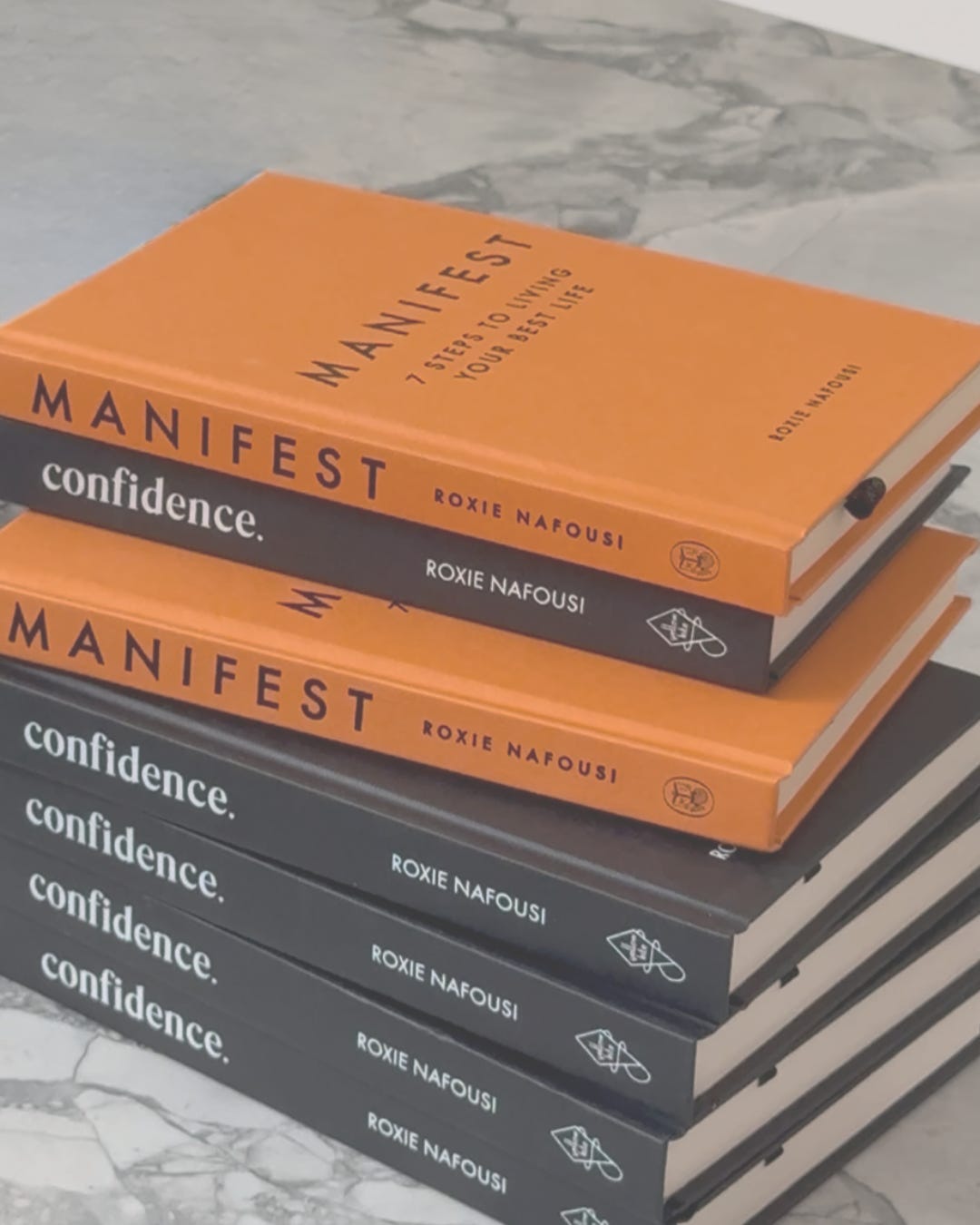 A pile of Roxie Nafousi's books.