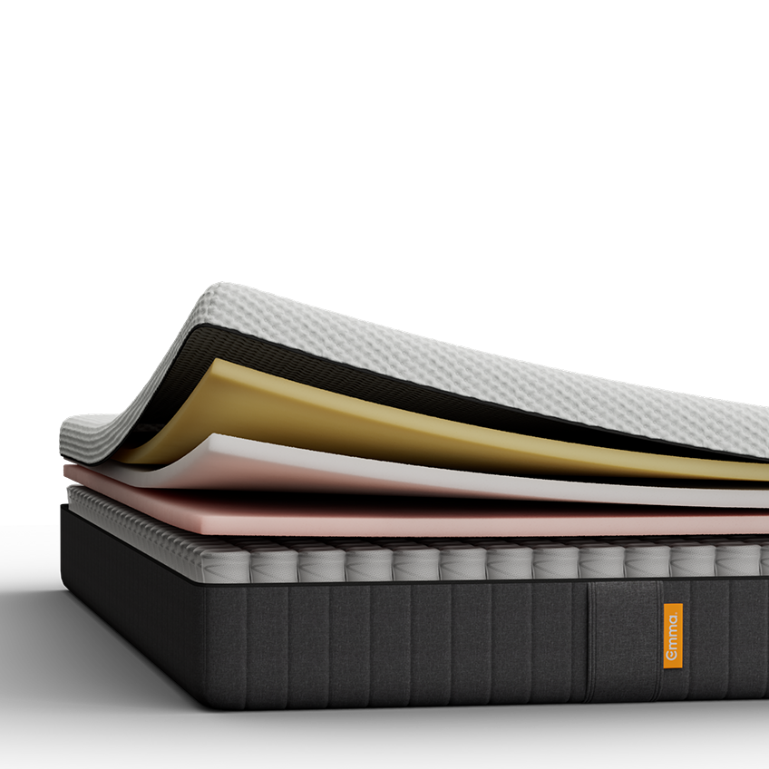 Emma Original Mattress with five exposed layers.