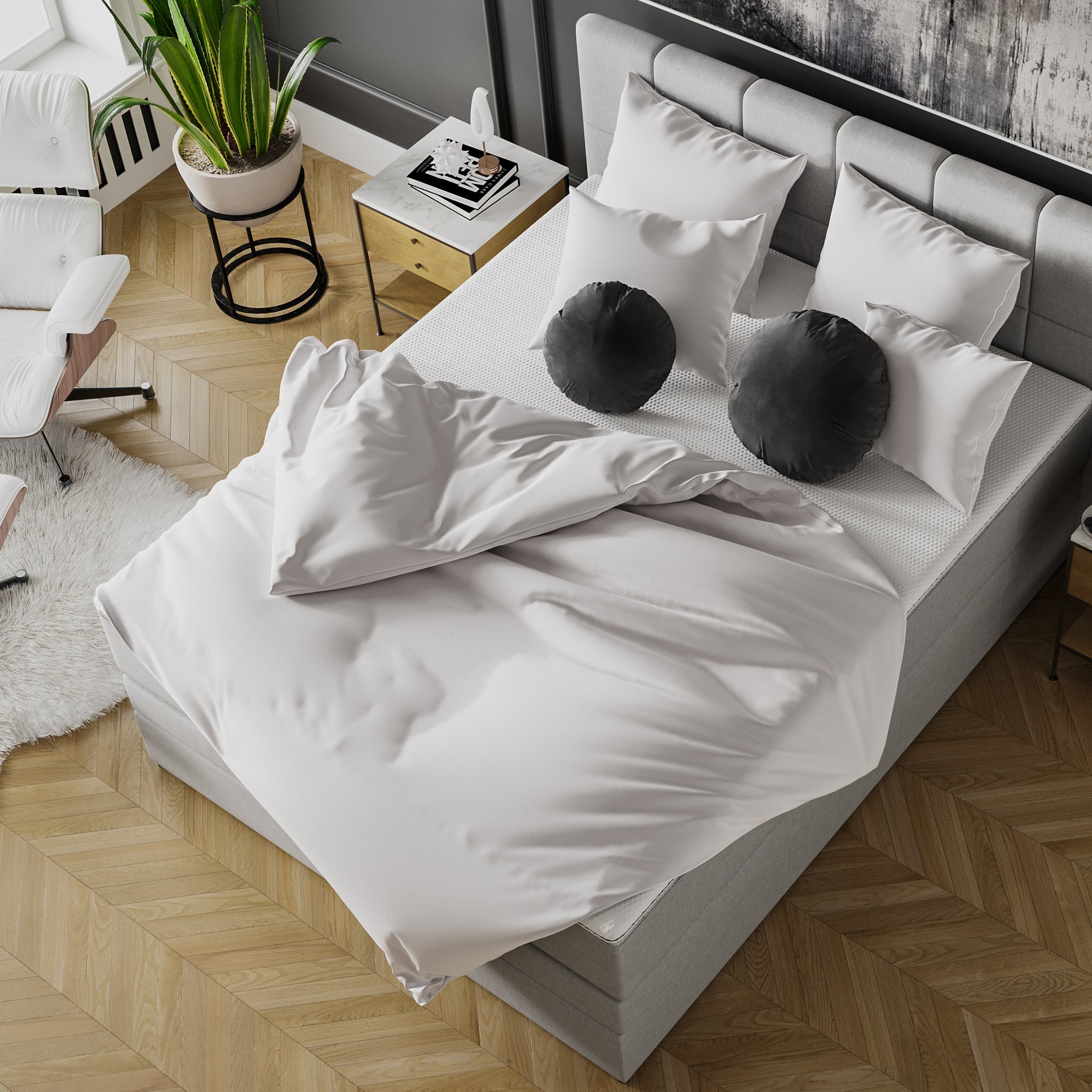 Le Lit Boxspring Royal avec Rangement