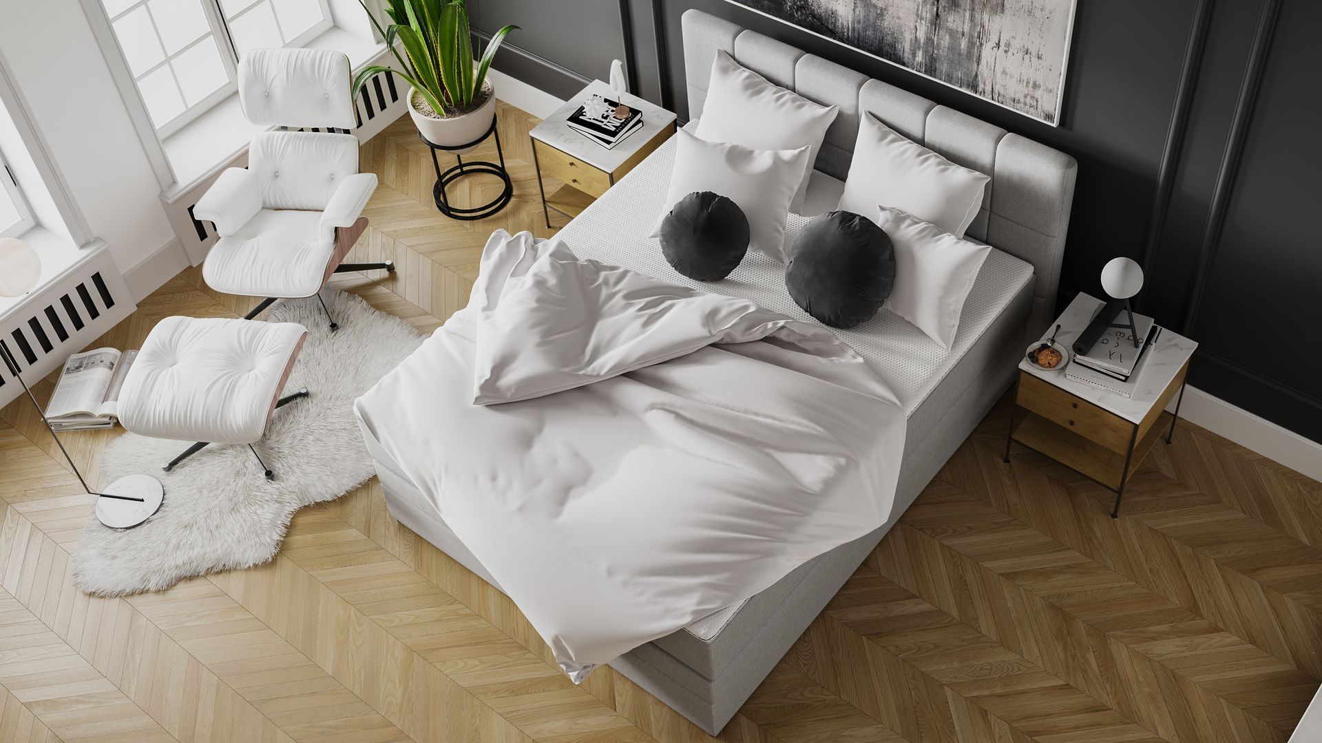 Le Lit Boxspring Royal avec Rangement