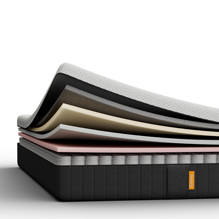 Emma Original Pro Mattress with seven exposed layers.