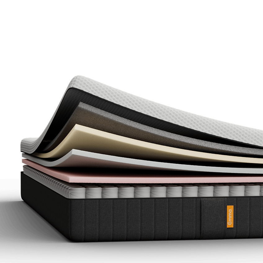 Emma Original Pro Mattress with seven exposed layers.