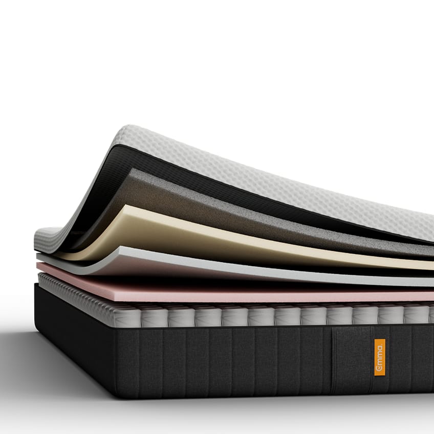 Emma Original Pro Mattress with seven exposed layers.