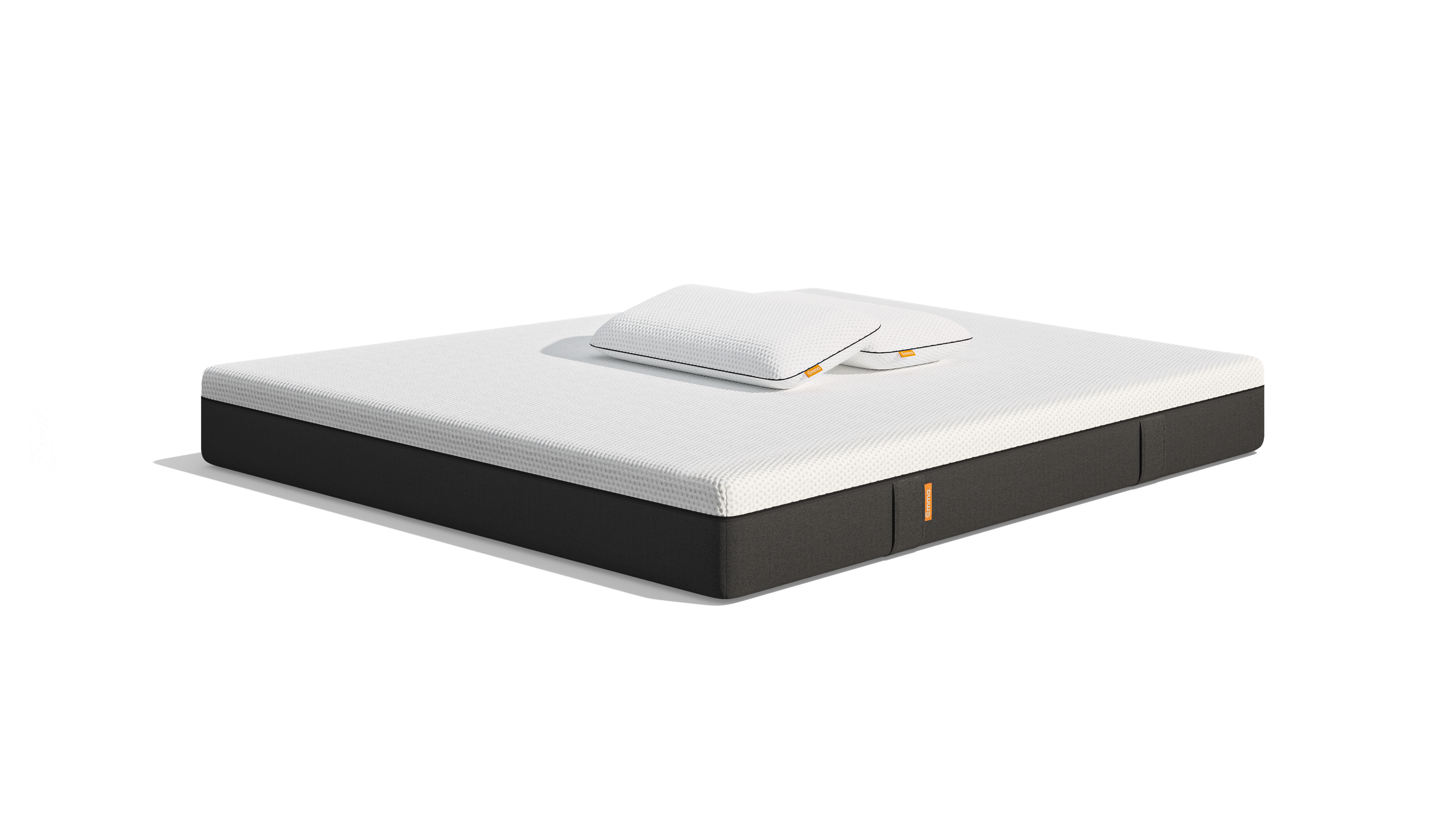 Imagem do colchão Emma Original com detalhes das camadas visíveis