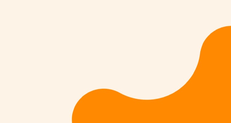 Fundo alaranjado sólido com um smile Emma de cor laranja forte.