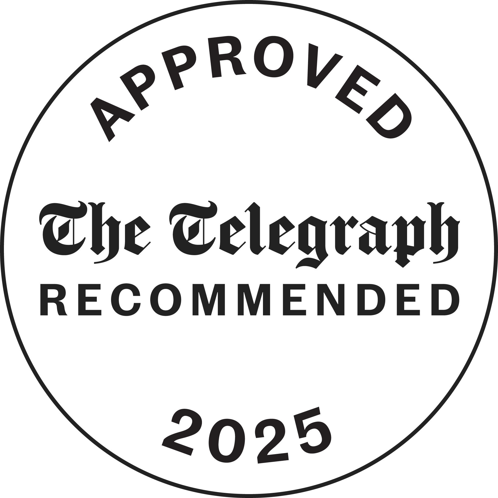 The Telegraph recommended - approved 2025 award.
