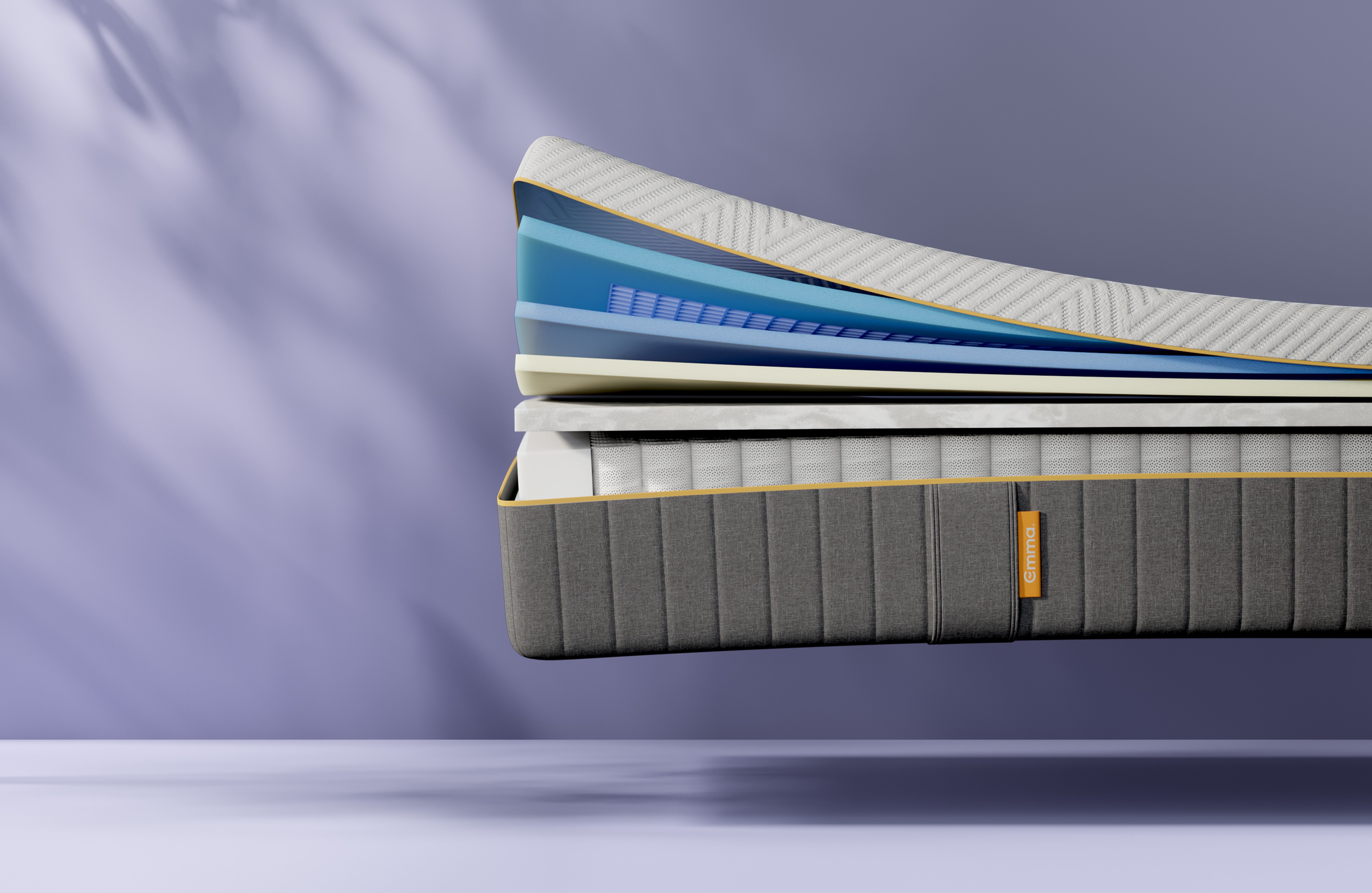 Vista lateral del colchón Emma Original Elite