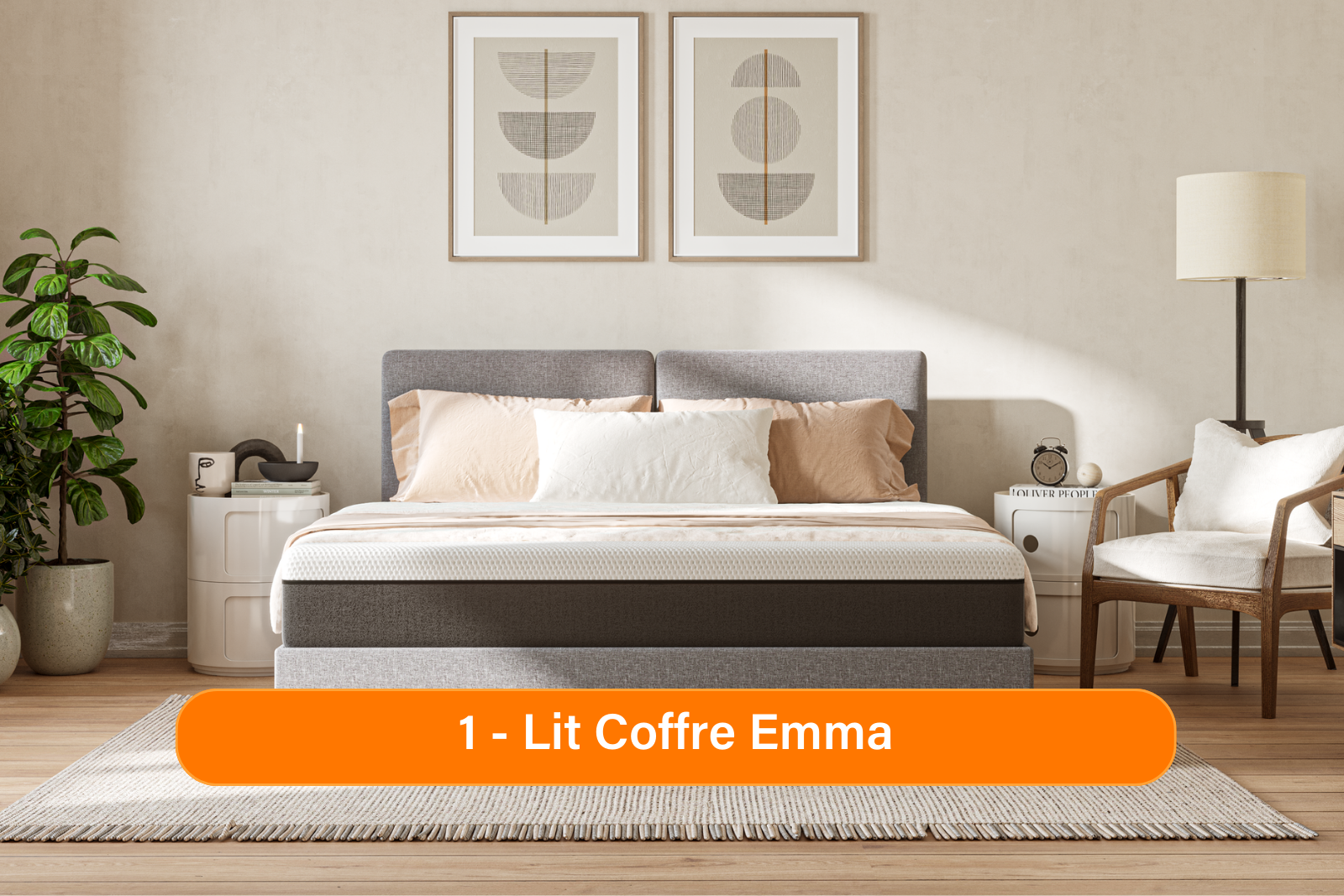 Ensemble Lit Coffre polyvalent Emma Matelas
