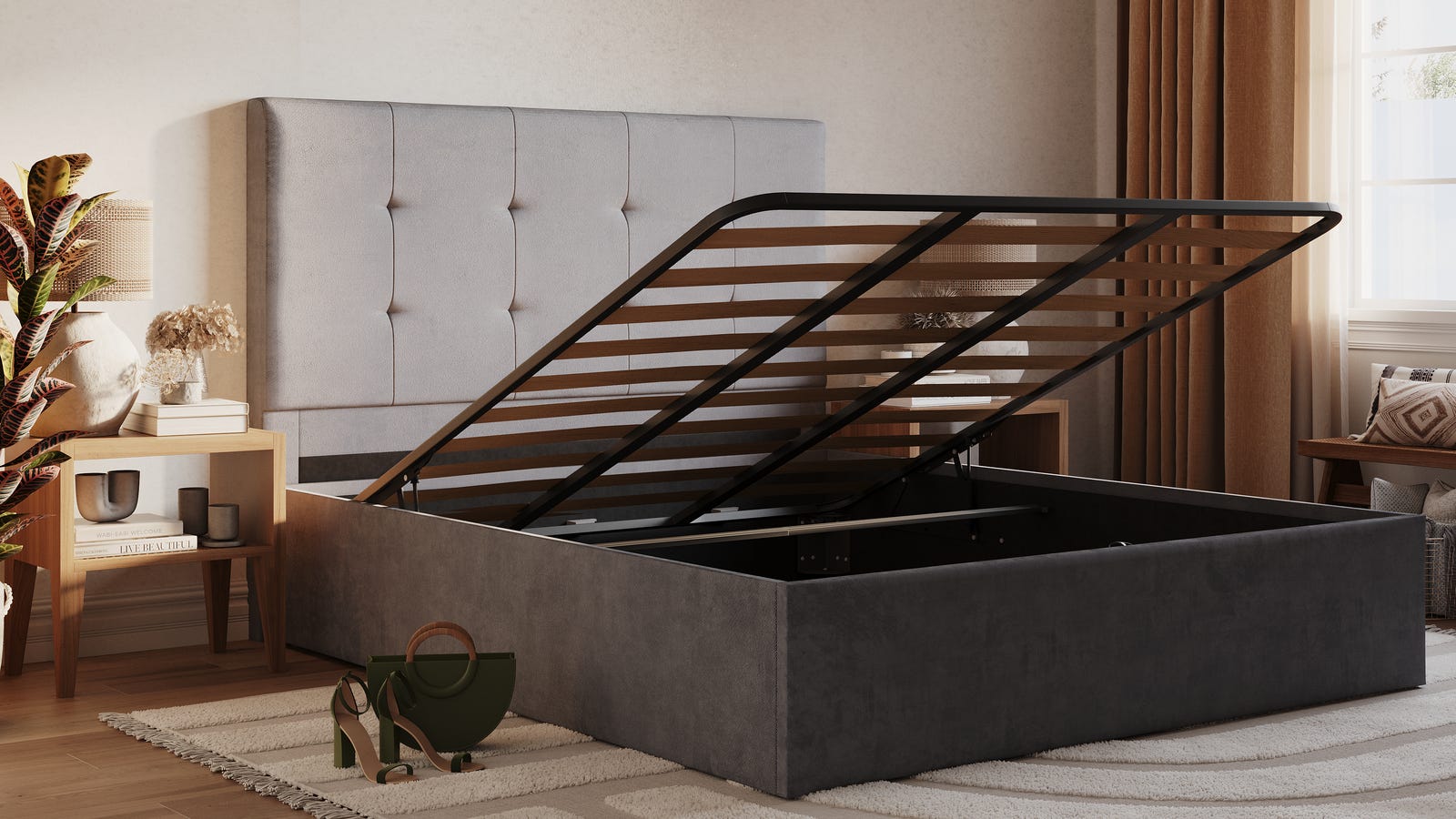 Emma Ottoman Bed - extra storage space.