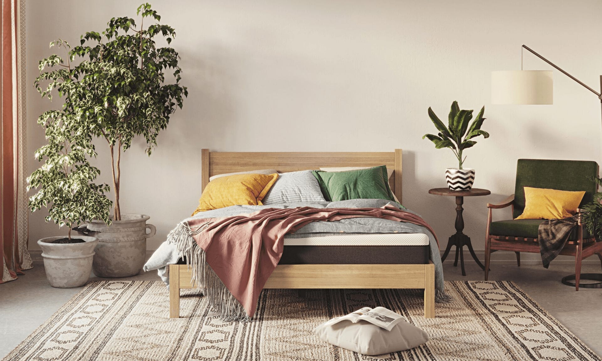 Emma Wooden Bed - Elegance ​rooted in solid craftsmanship.