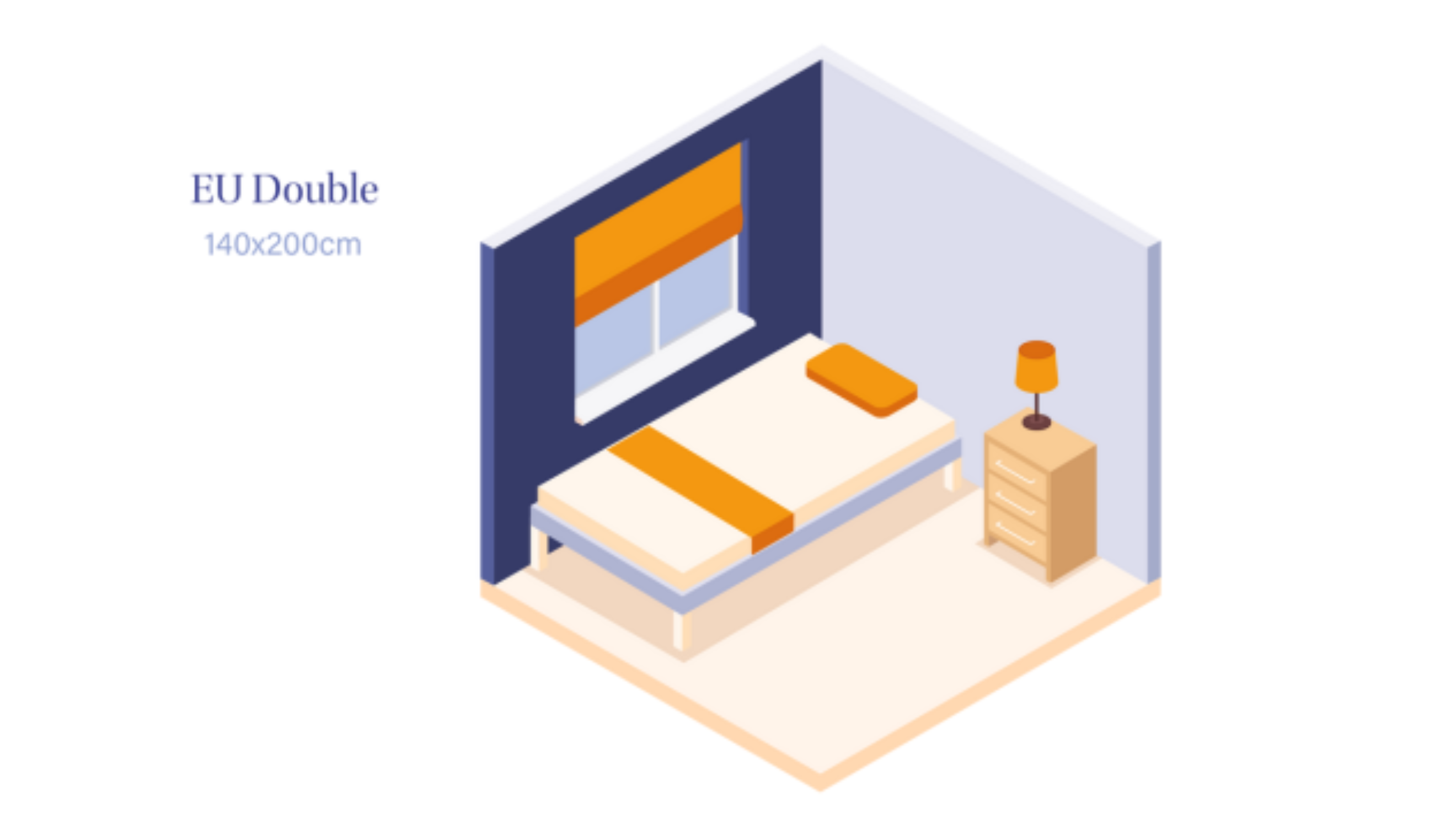 Emma Mattress Size Guide - EU Double size mattress