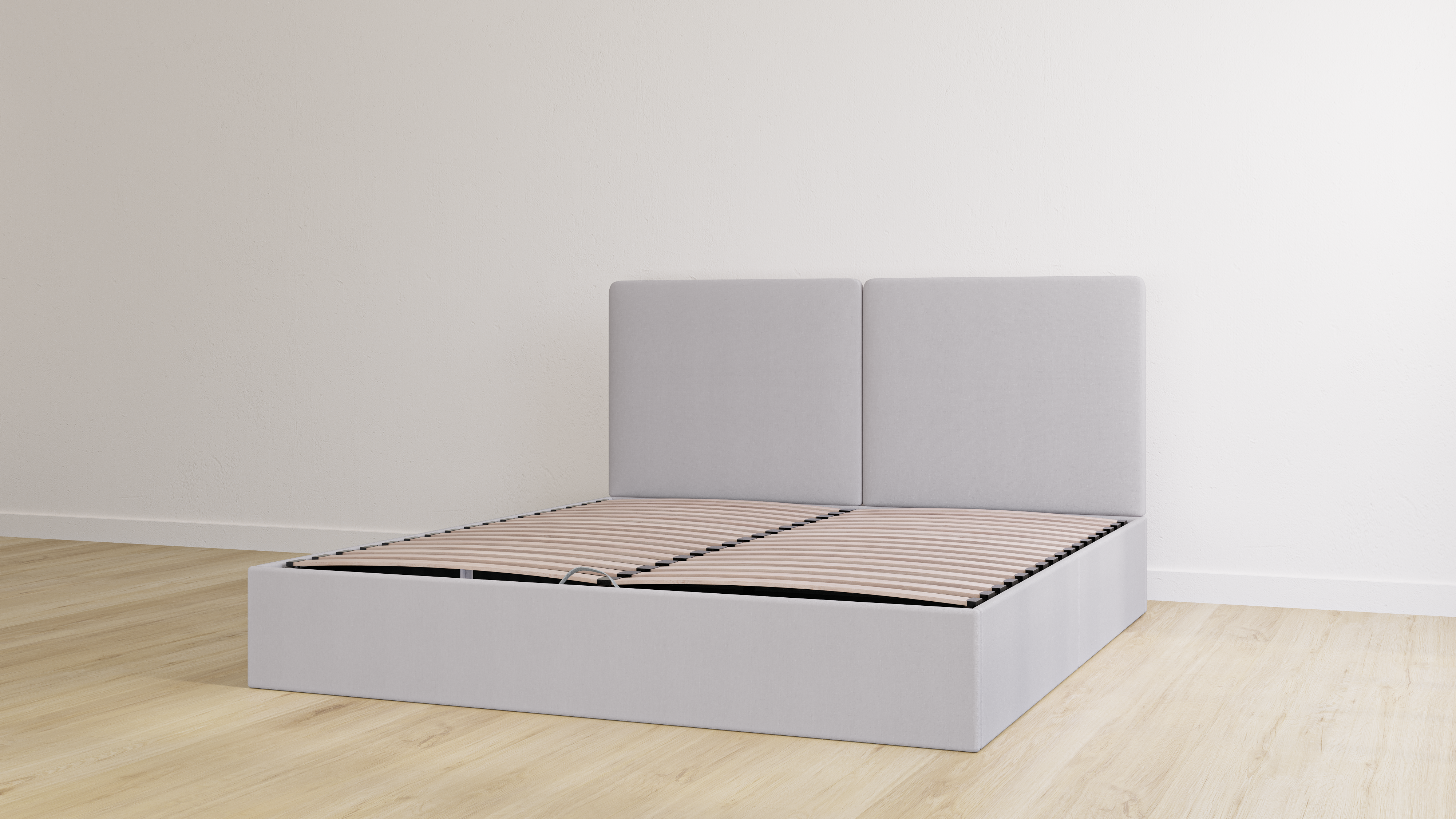 Emma Storage Bed - 140x200 Lichtgrijs Klassiek Hoofdbord
