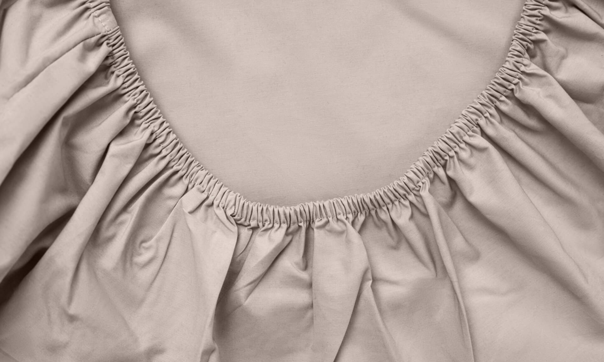 lenzuolo sotto in cotone percalle sabbia con elastici