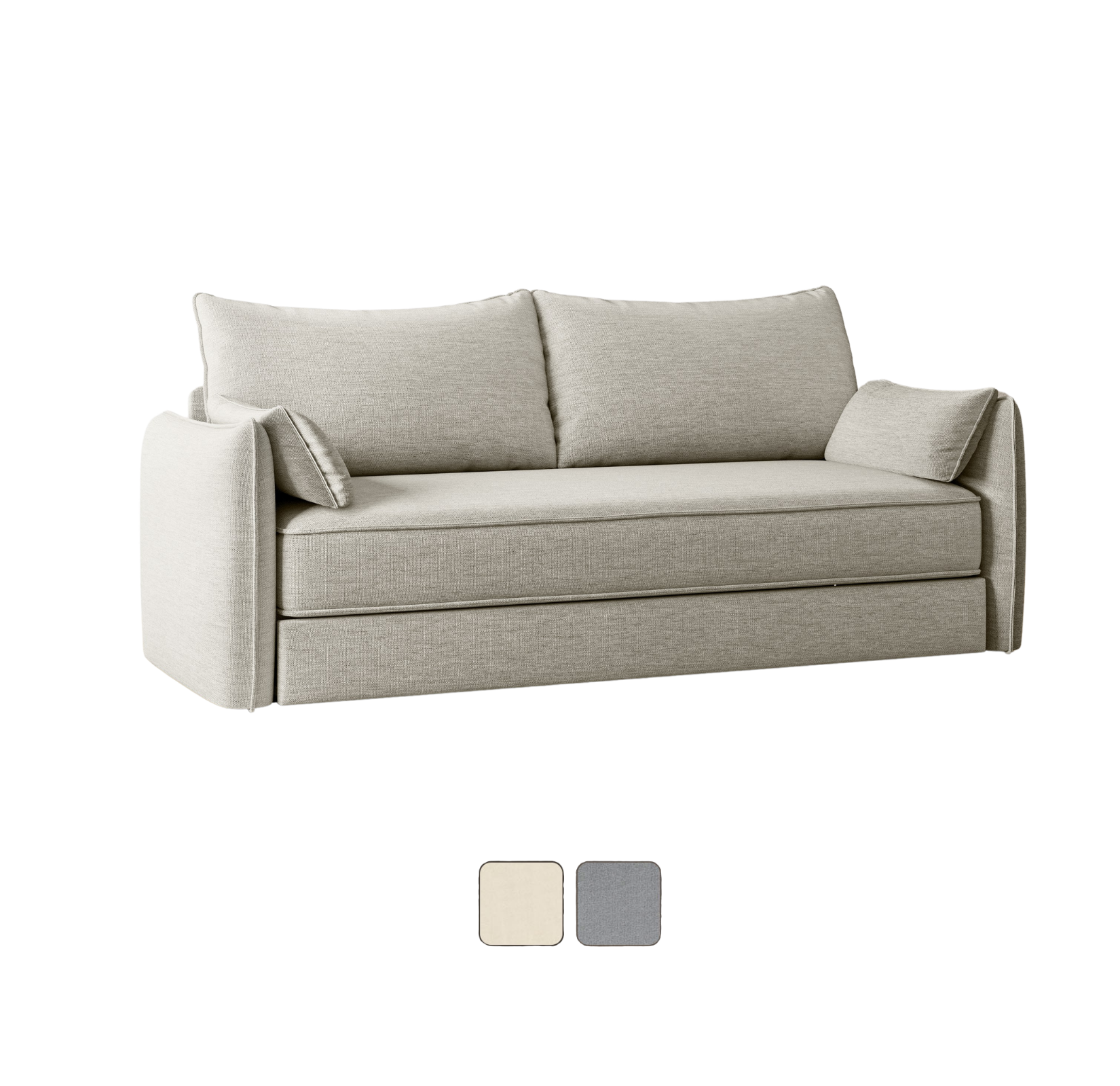 Emma Premium Schlafsofa V2 in beige.