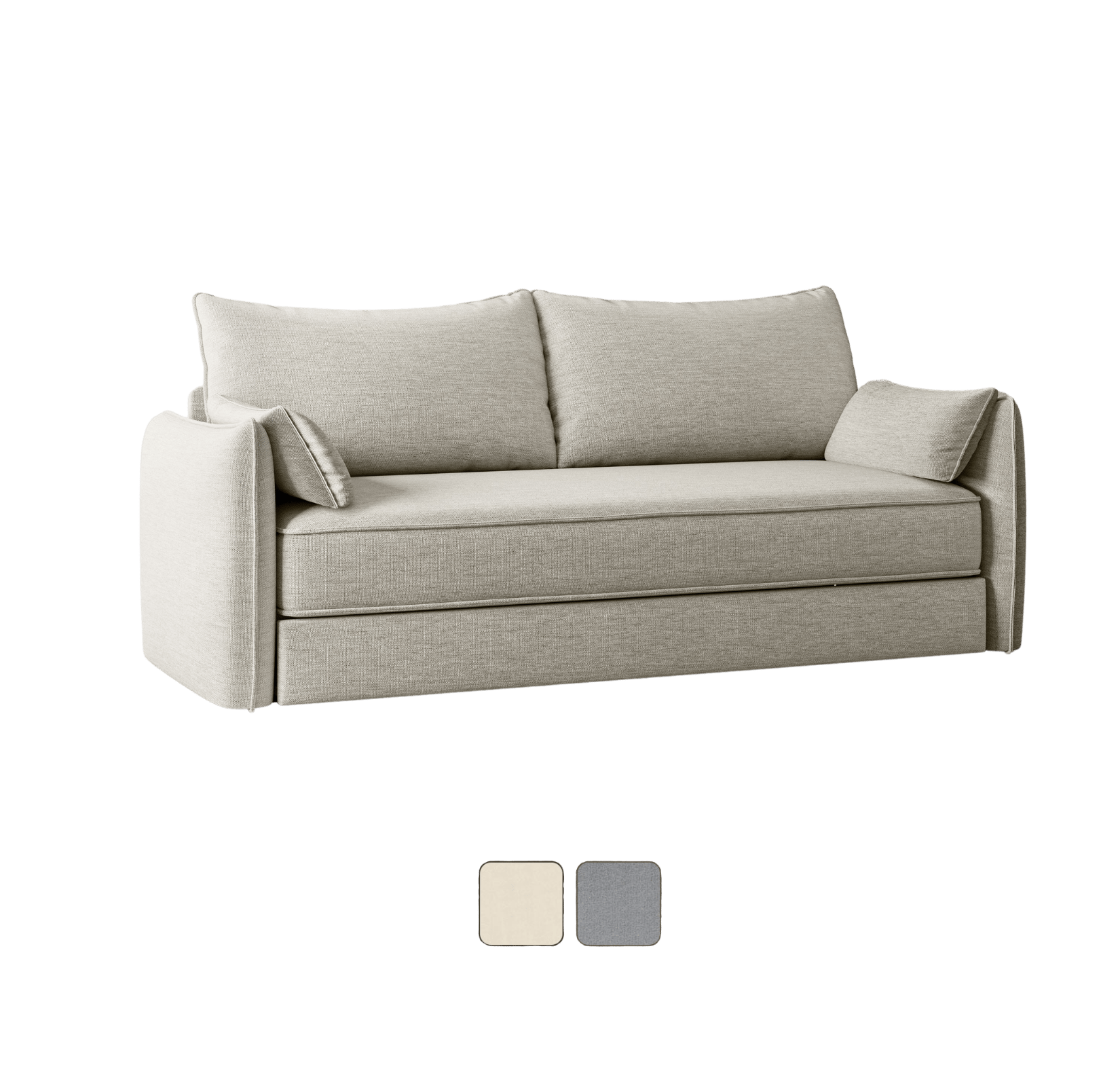 Emma Premium Schlafsofa V2 in beige.