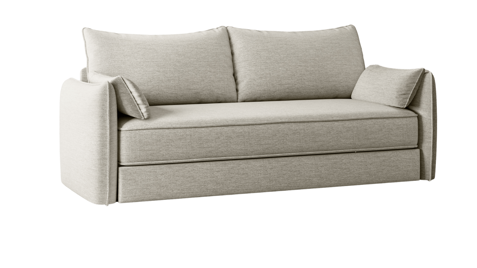 Emma Premium Schlafsofa V2 in beige.