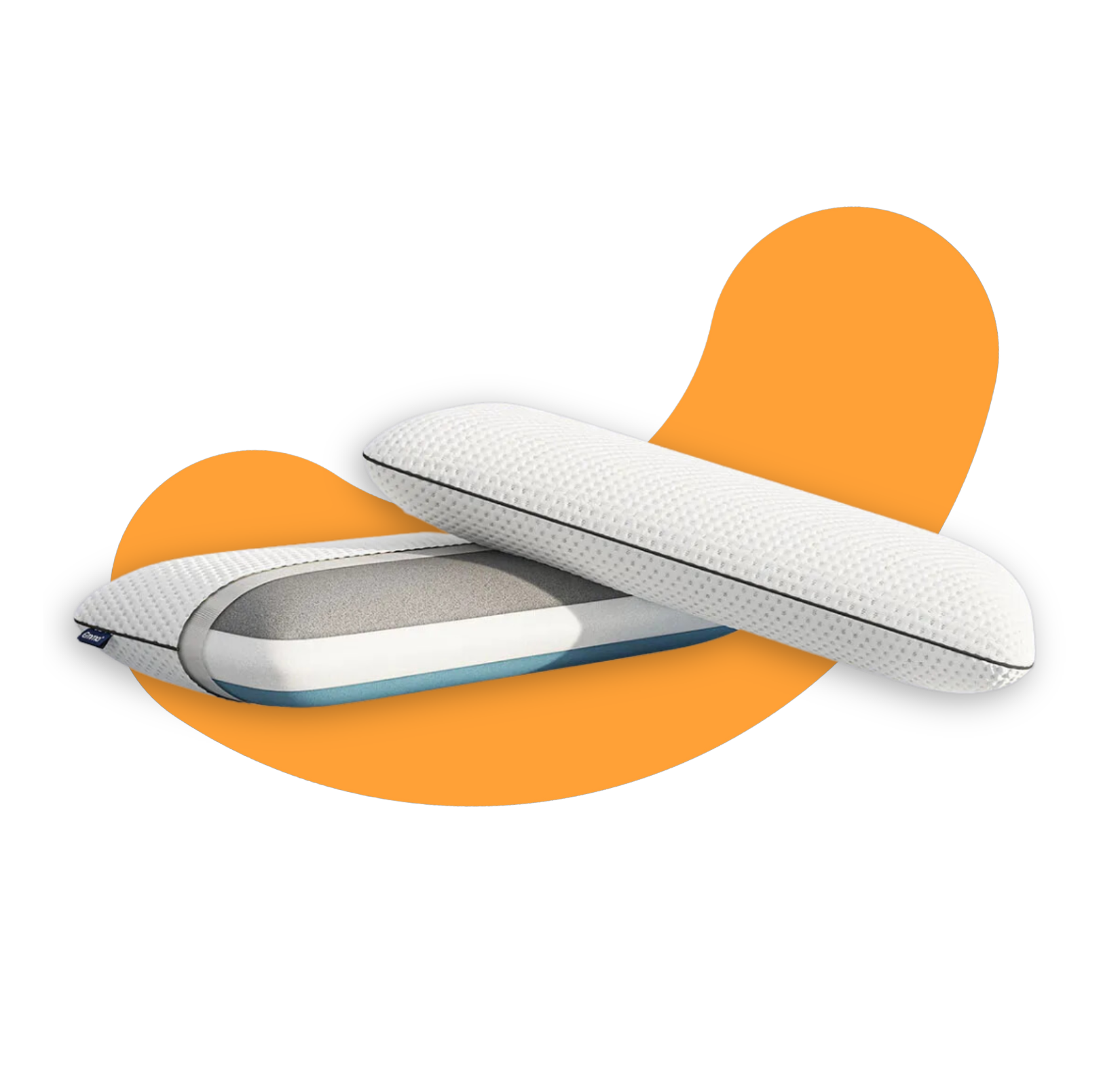 2er-Pack: Emma Premium Stützkissen mit sichtbaren Schichten.