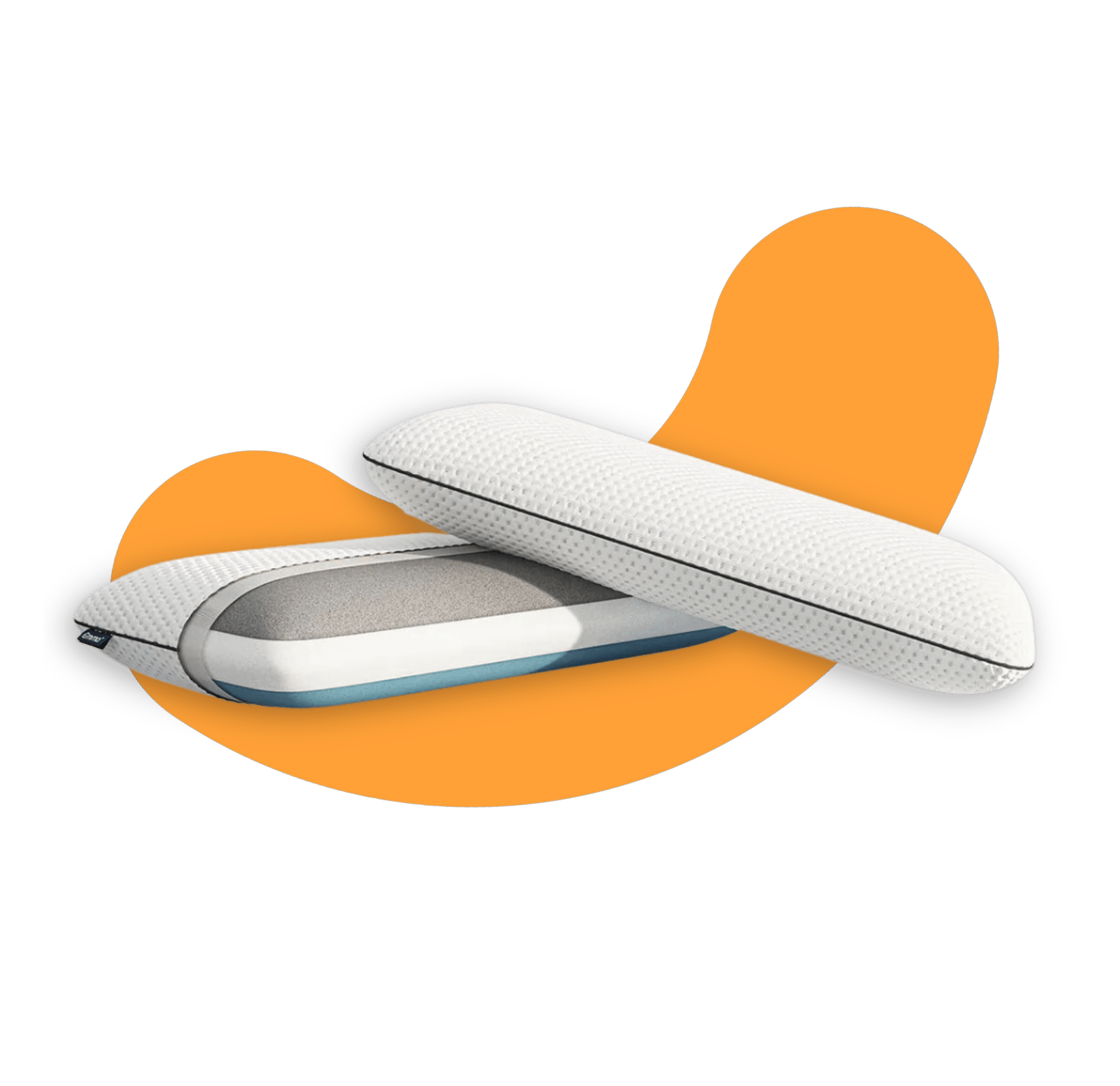 2er-Pack: Emma Premium Stützkissen mit sichtbaren Schichten.