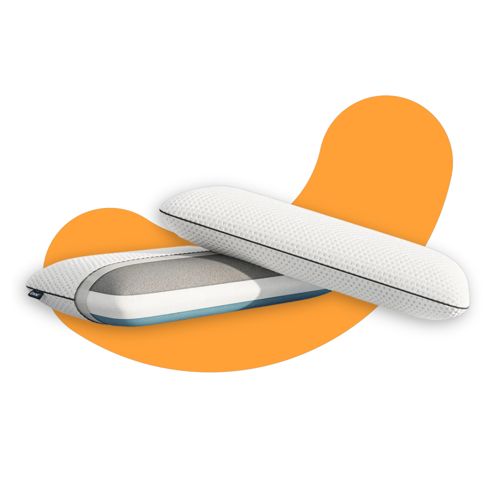 2er-Pack: Emma Premium Stützkissen mit sichtbaren Schichten.