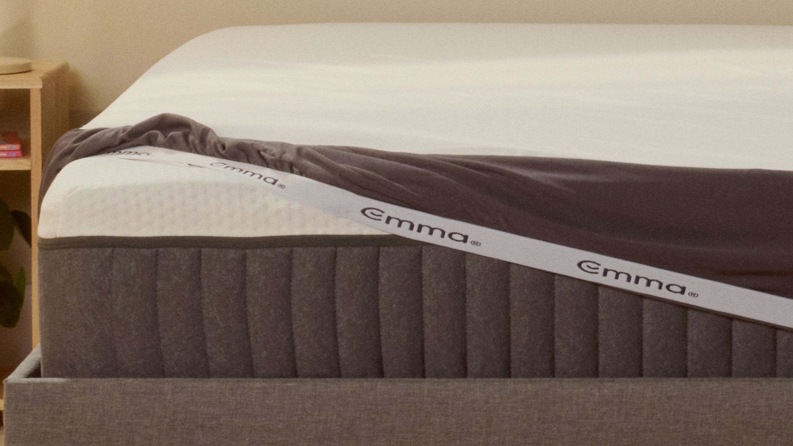Emma bedding over a mattress