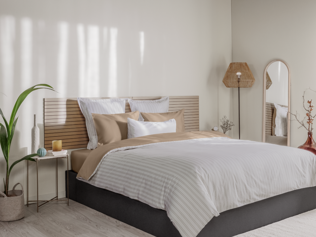 Emma Bed Linen 100% Cotton Percale Set - perfect sleep climate in one set.