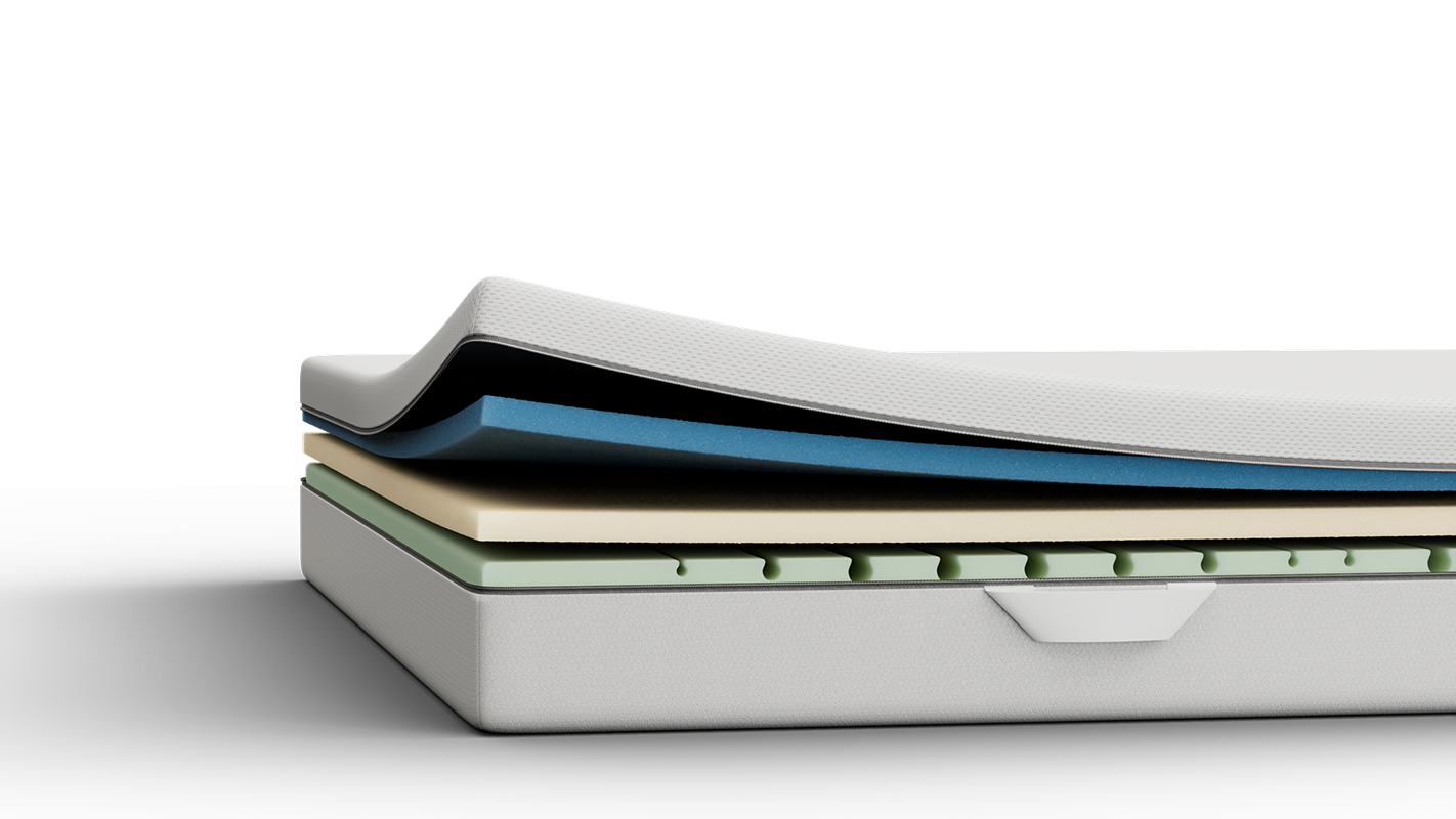 White Emma mattress shown on a neutral background.