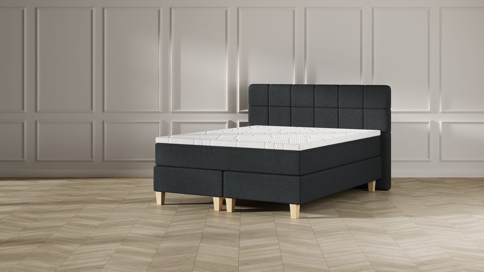 DG - Tufted HBD - Wooden feet - Premium topper